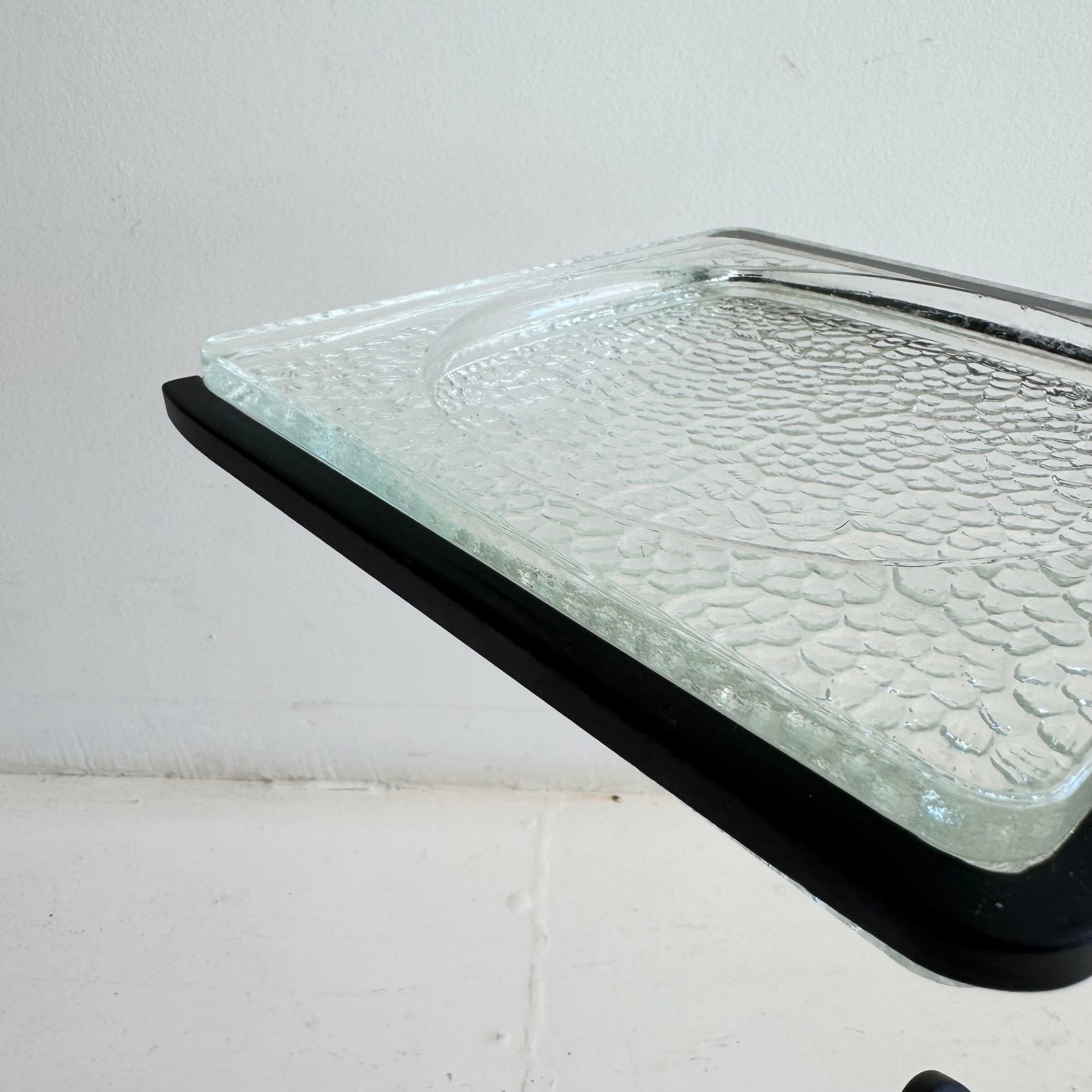 Iron and Glass Standing Catchall, 1960s France