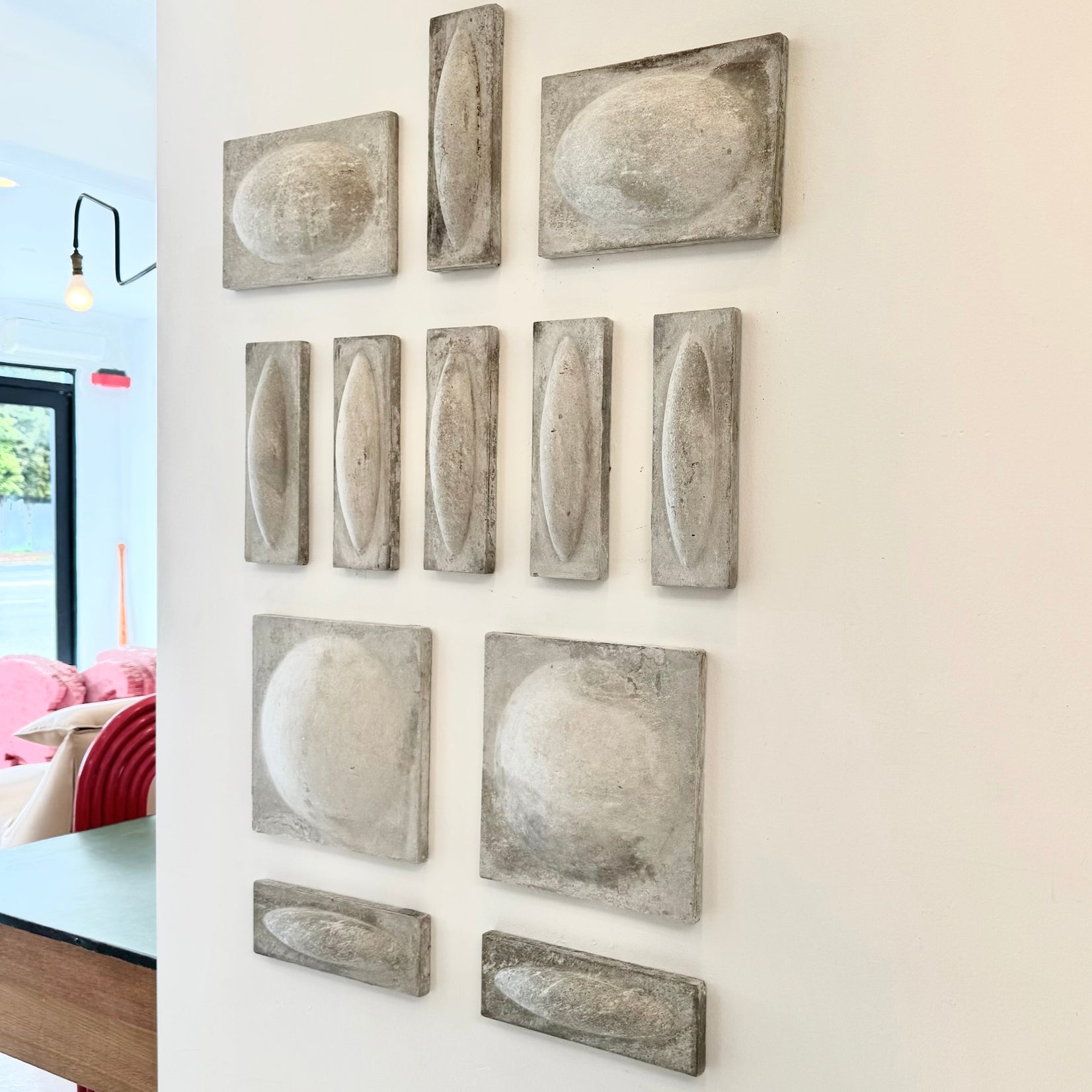 12-Piece Fiber Cement Wall Sculpture