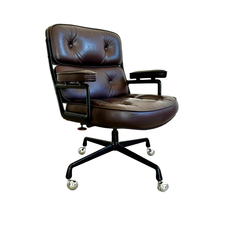Eames Time Life Chair in Eggplant Leather