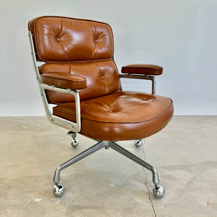 Eames Time Life Chair in Butterscotch Leather