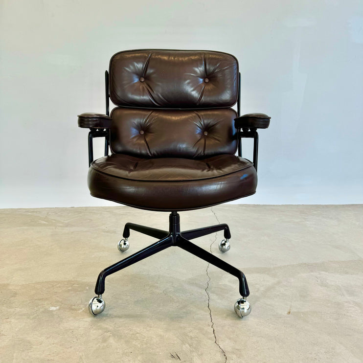 Eames Time Life Chair in Eggplant Leather
