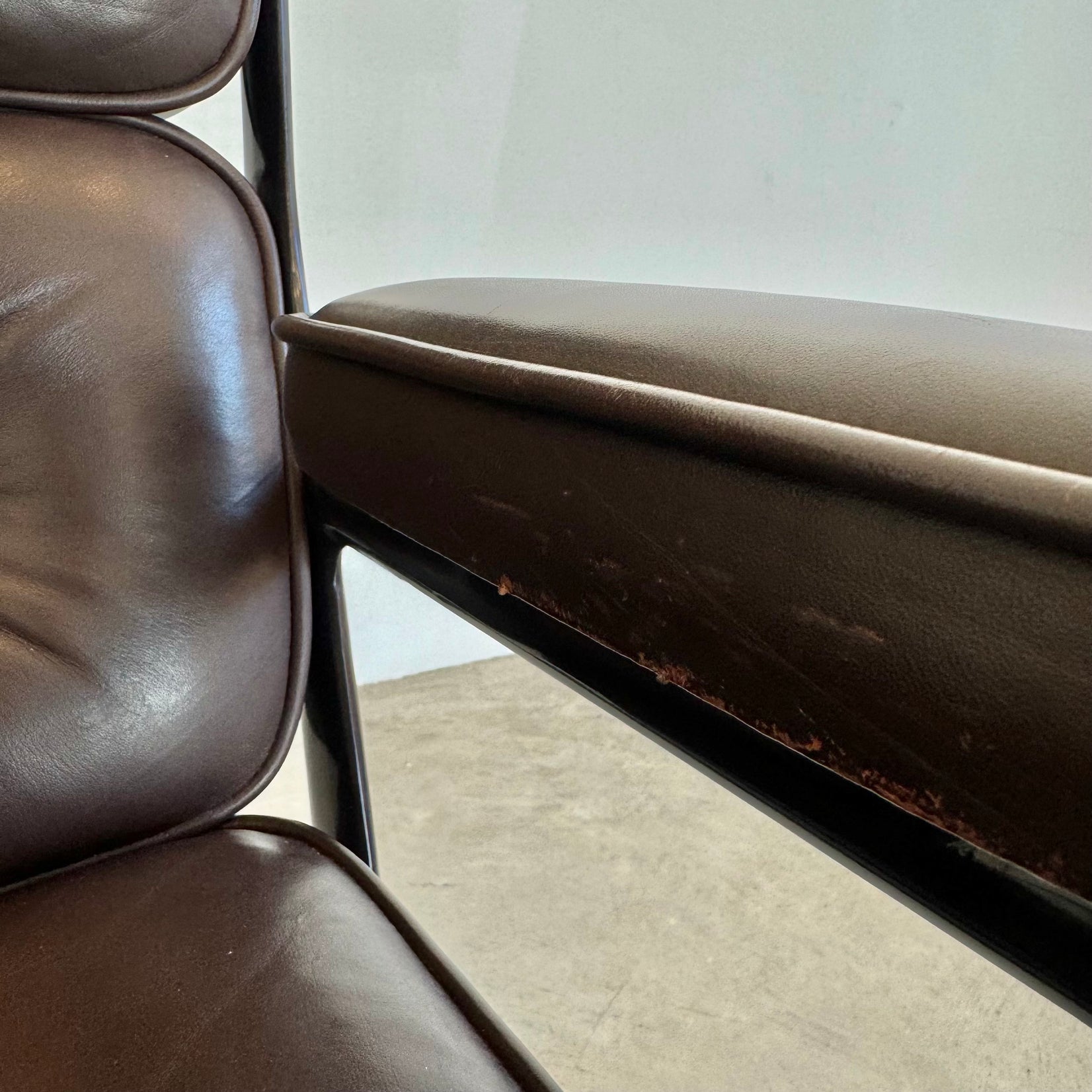 Eames Time Life Chair in Eggplant Leather for Herman Miller