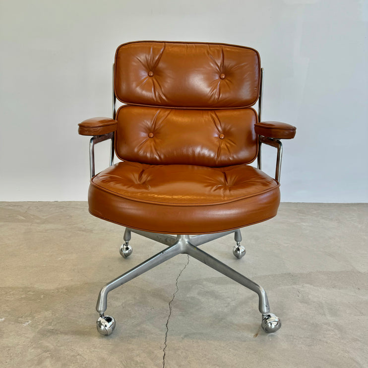 Eames Time Life Chair in Butterscotch Leather
