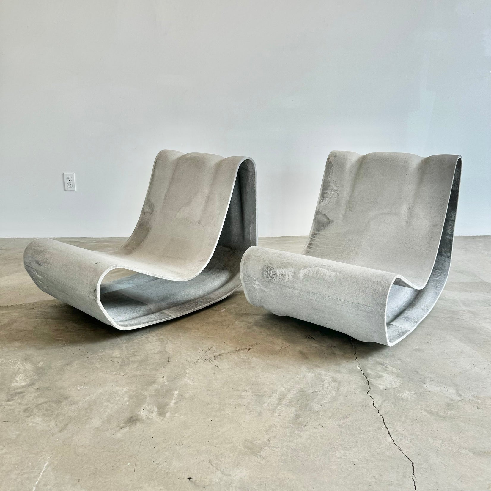 Pair of New Production Willy Guhl Loop Chairs, Switzerland