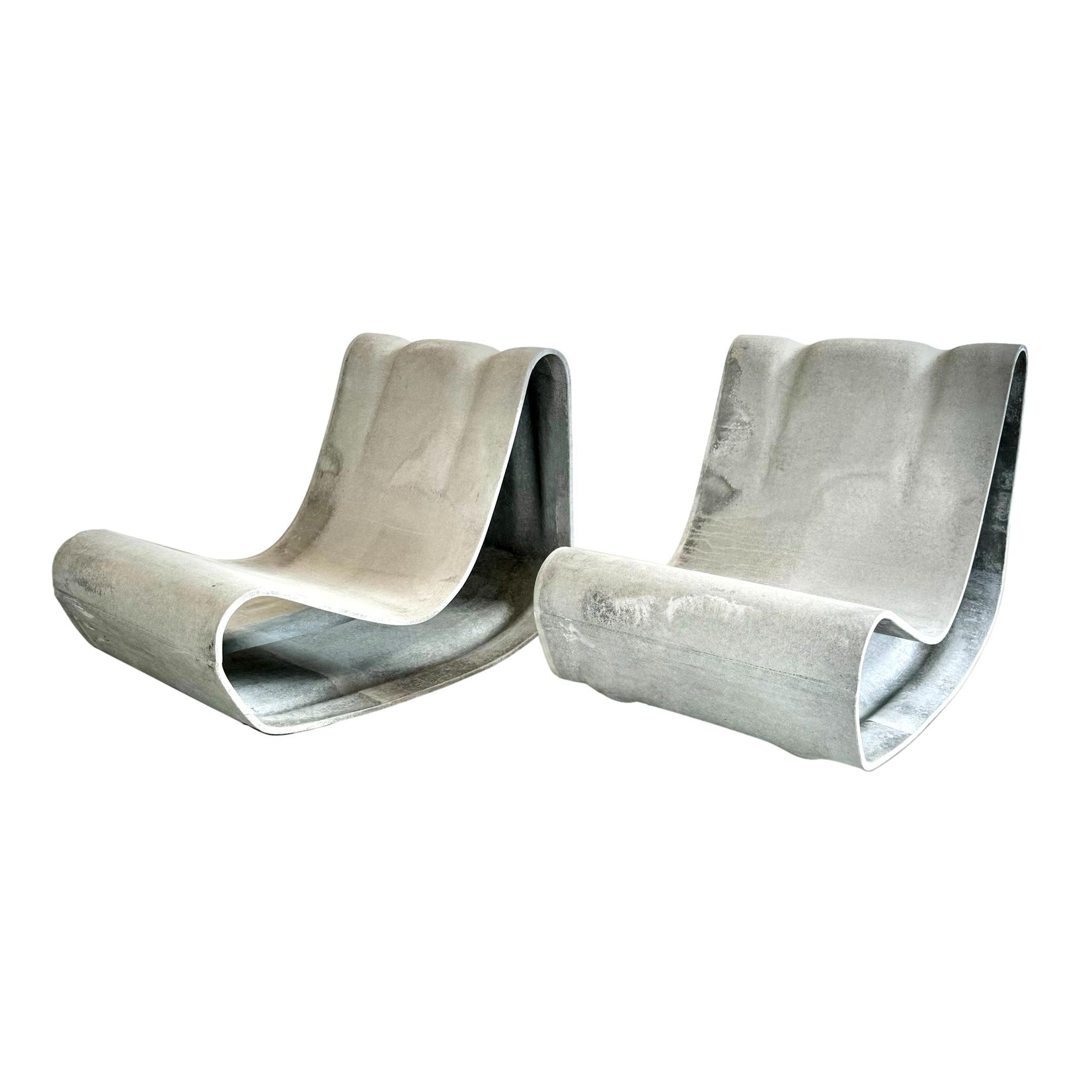 Pair of New Production Willy Guhl Loop Chairs, Switzerland