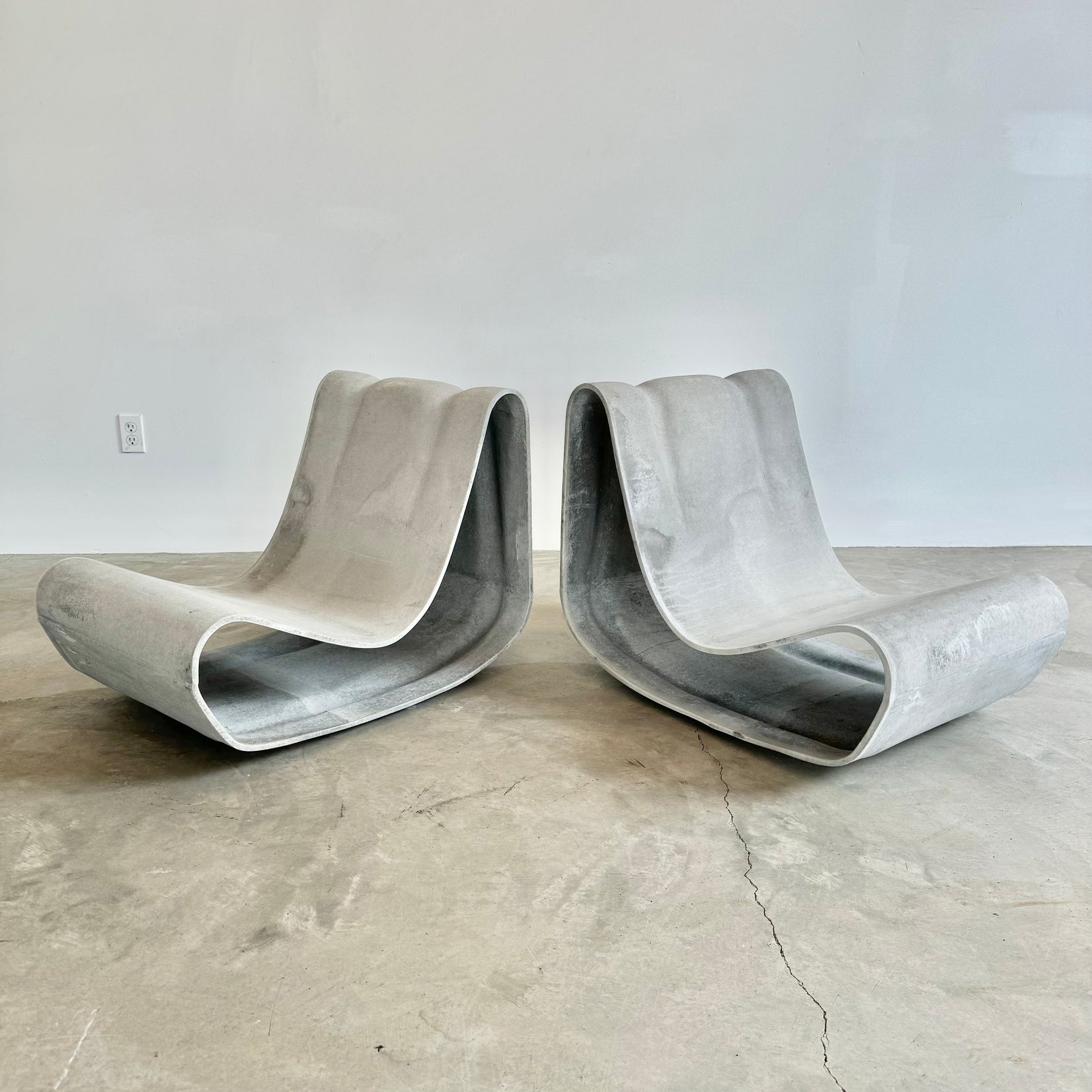 Pair of New Production Willy Guhl Loop Chairs, Switzerland