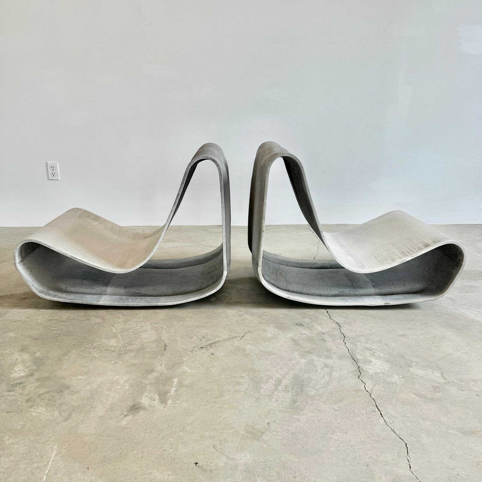 Pair of New Production Willy Guhl Loop Chairs, Switzerland