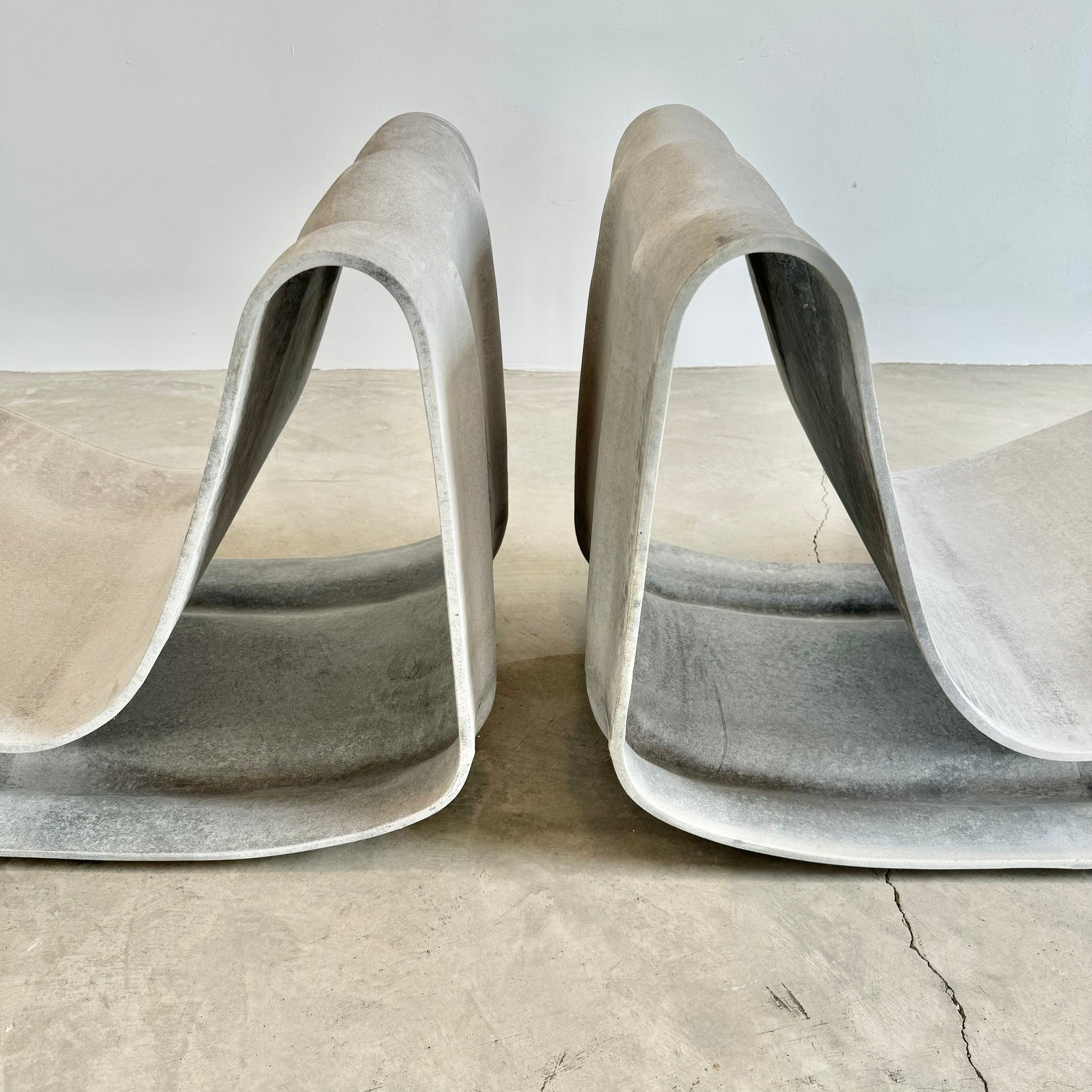 Pair of New Production Willy Guhl Loop Chairs, Switzerland