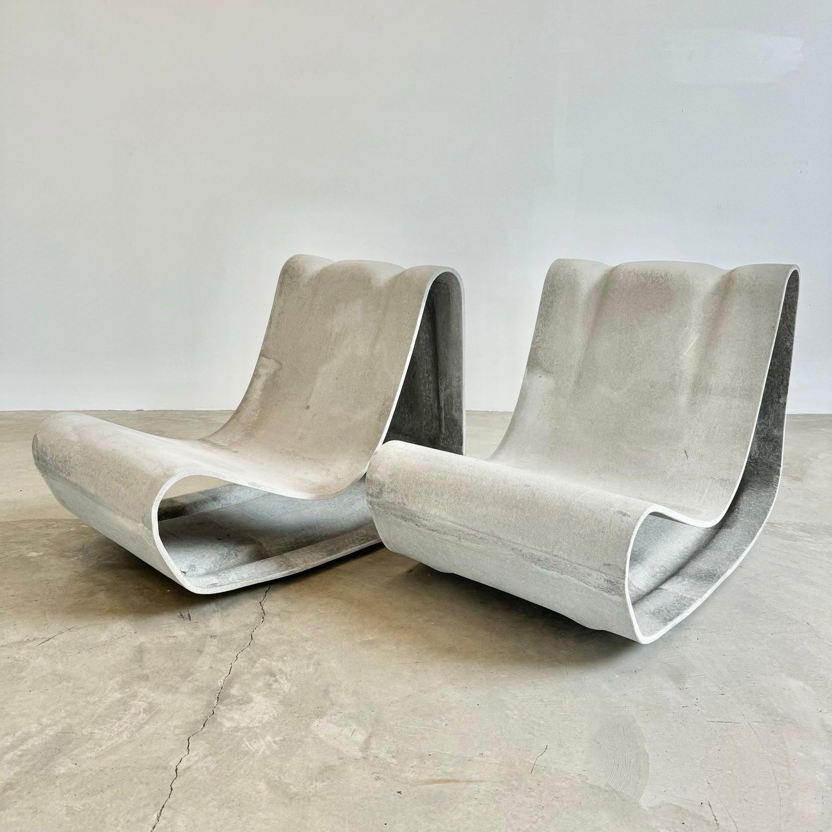 Pair of New Production Willy Guhl Loop Chairs, Switzerland