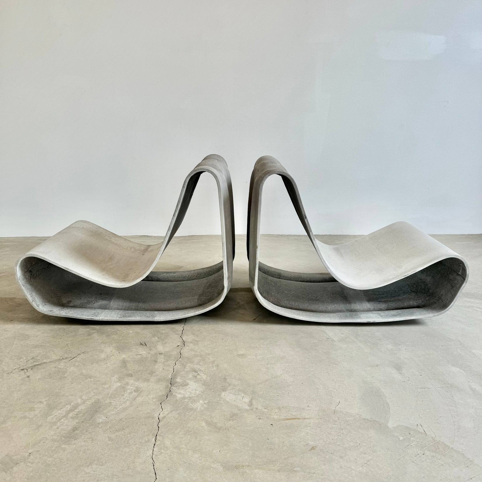 Pair of New Production Willy Guhl Loop Chairs, Switzerland