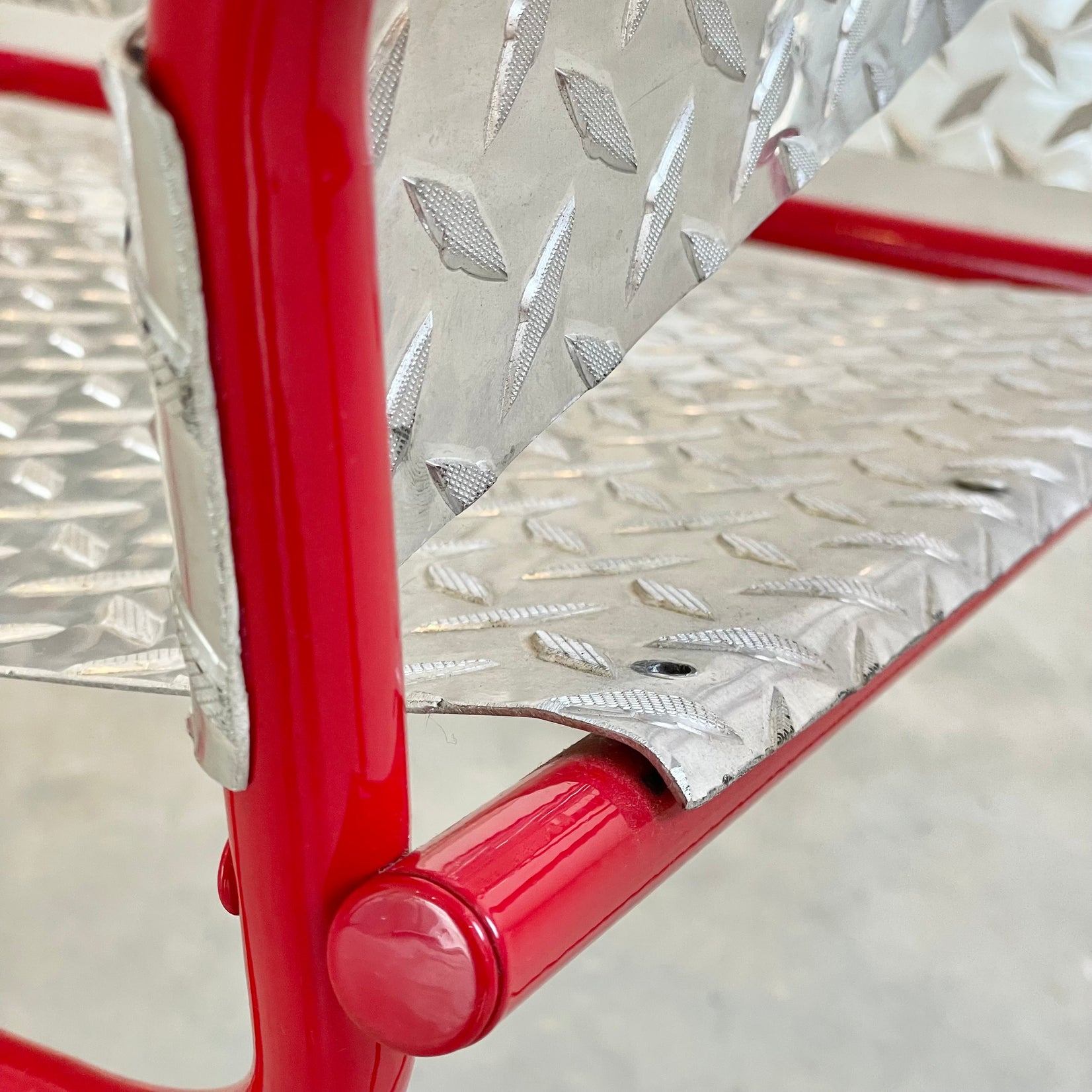 Custom Wassily Chair with Aluminum Diamond Lining, 2020 USA