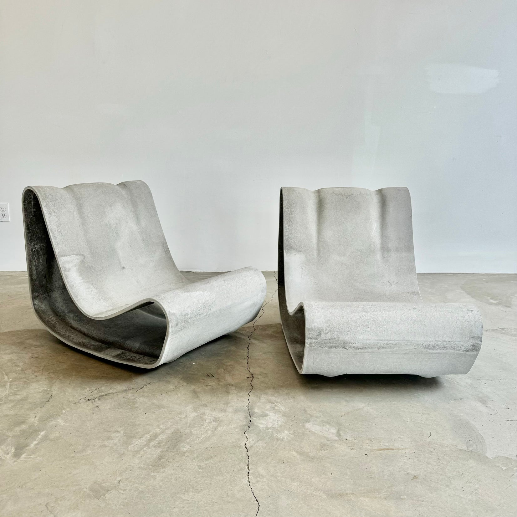 Pair of New Production Willy Guhl Loop Chairs, Switzerland