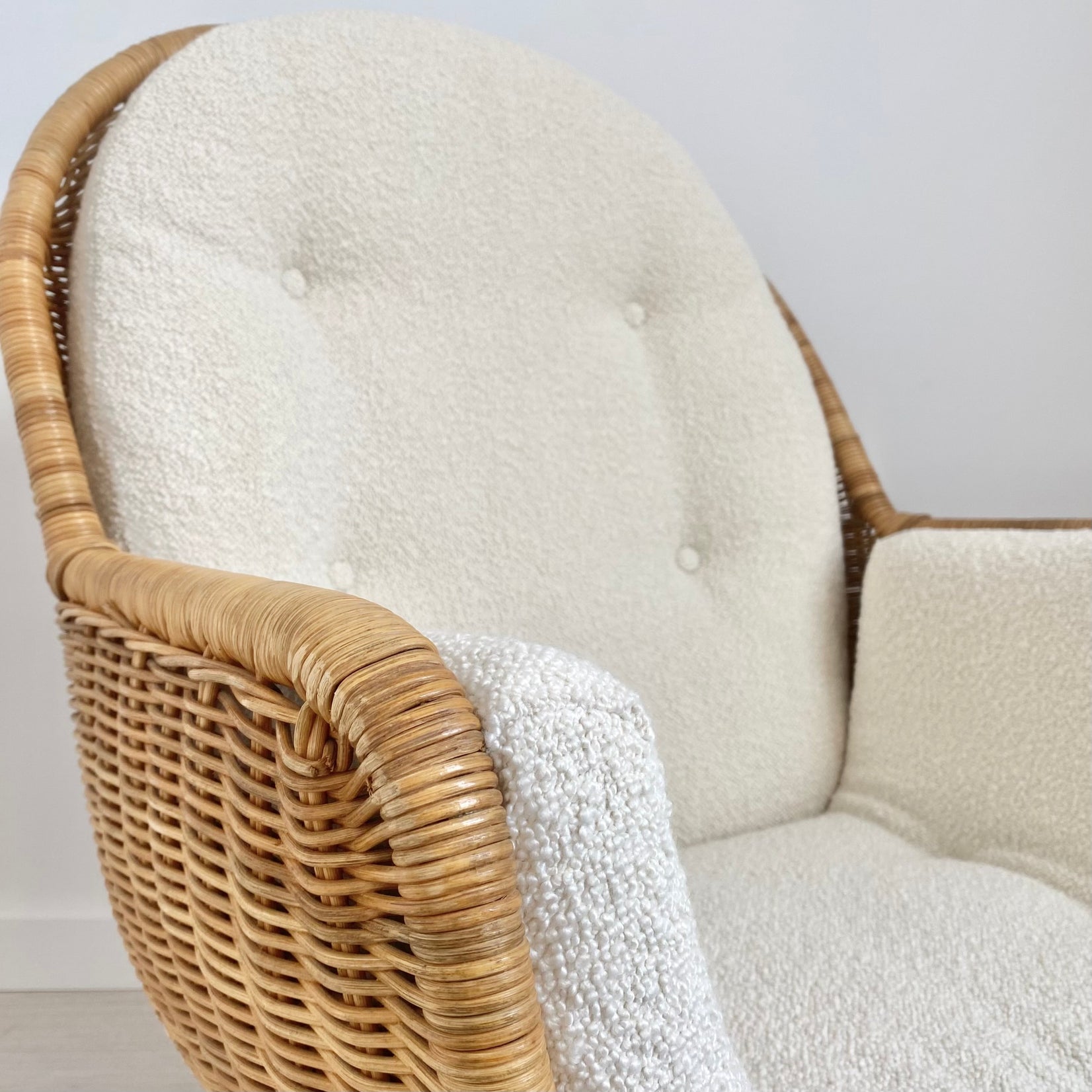 Rattan and Wicker Egg Chair