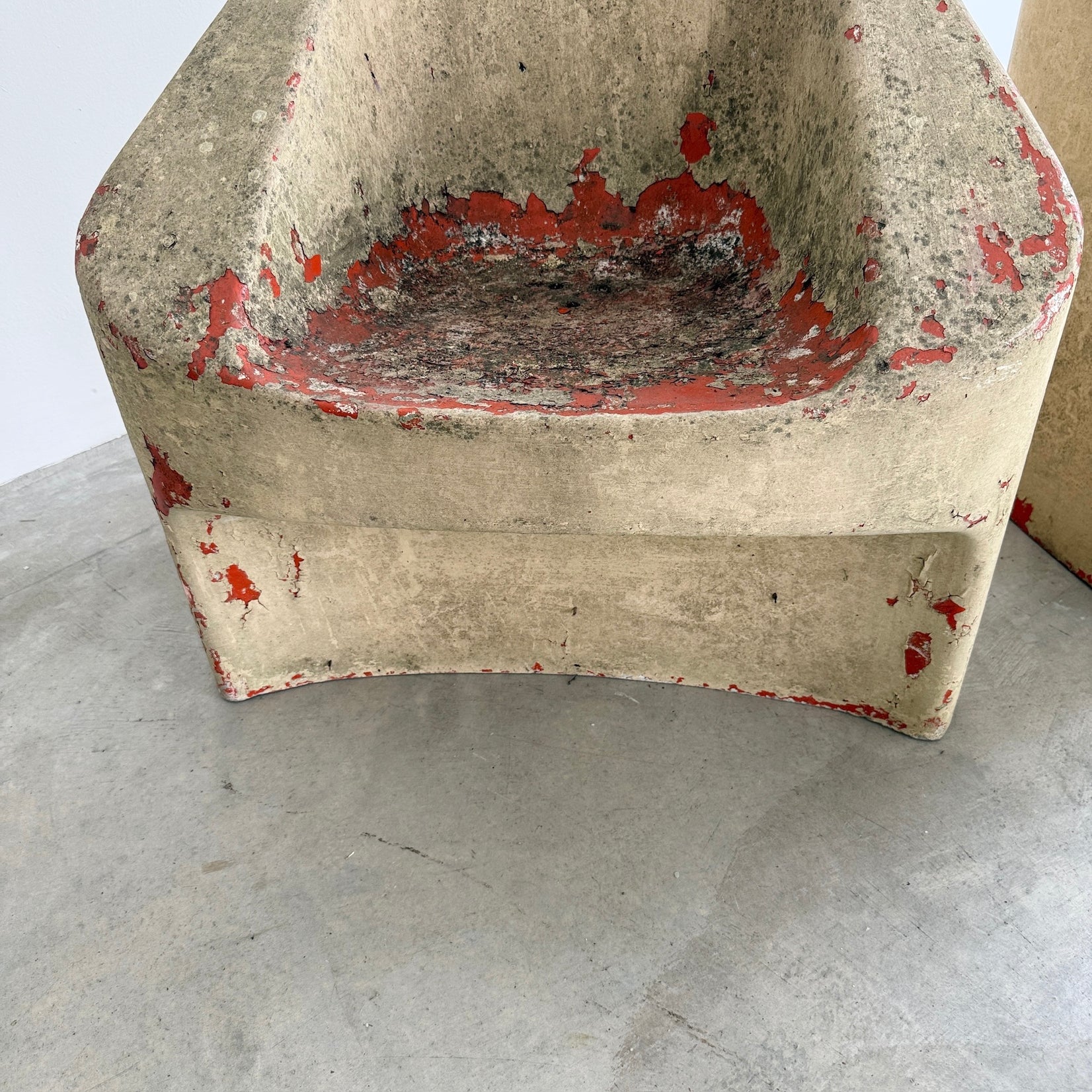 Pair of Sculptural Concrete Chairs