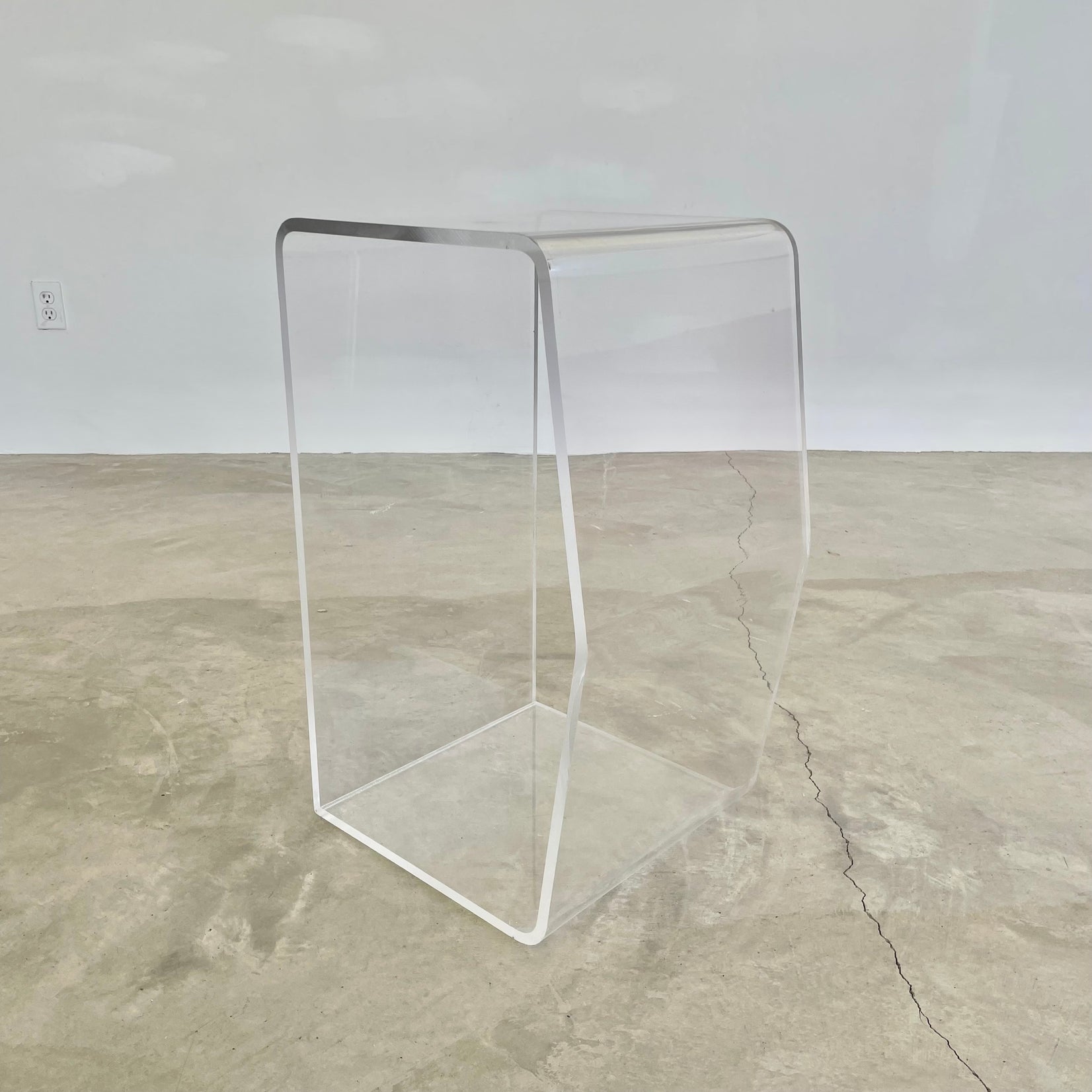 Lucite Side Table, 1980s USA