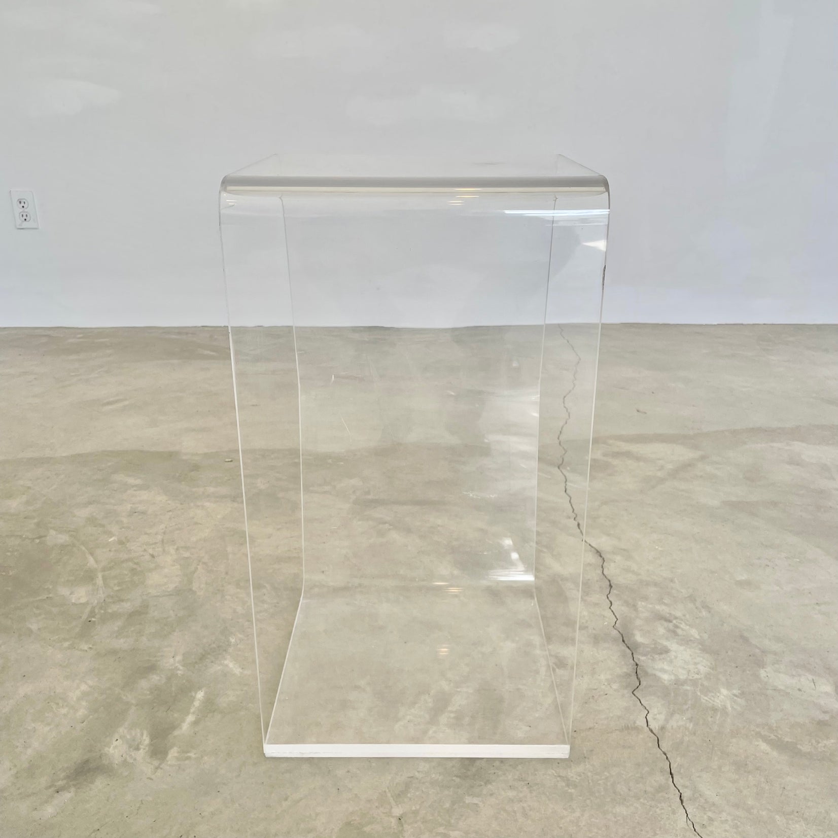 Lucite Side Table, 1980s USA
