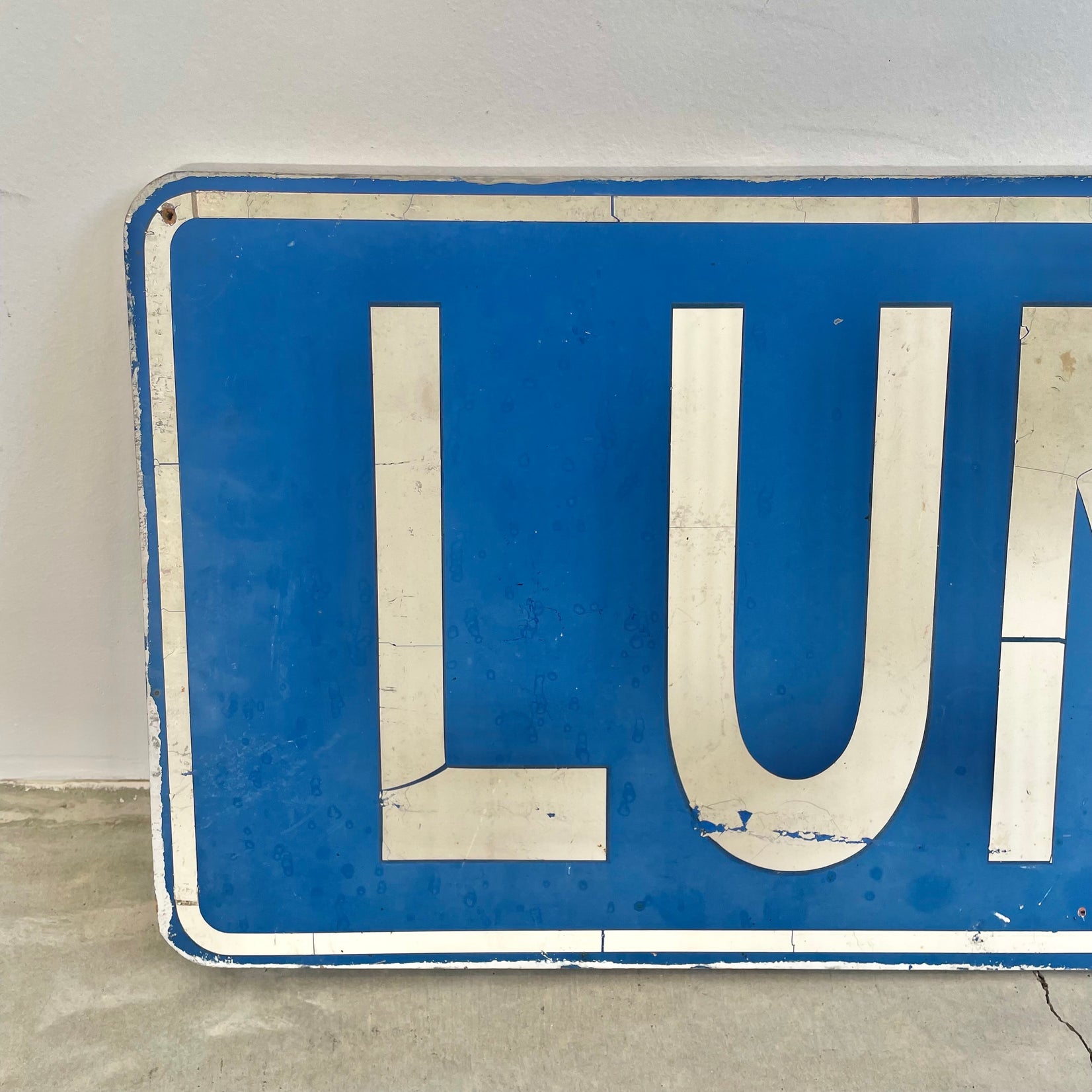 Wood 'Lunch' Sign, 1980s USA