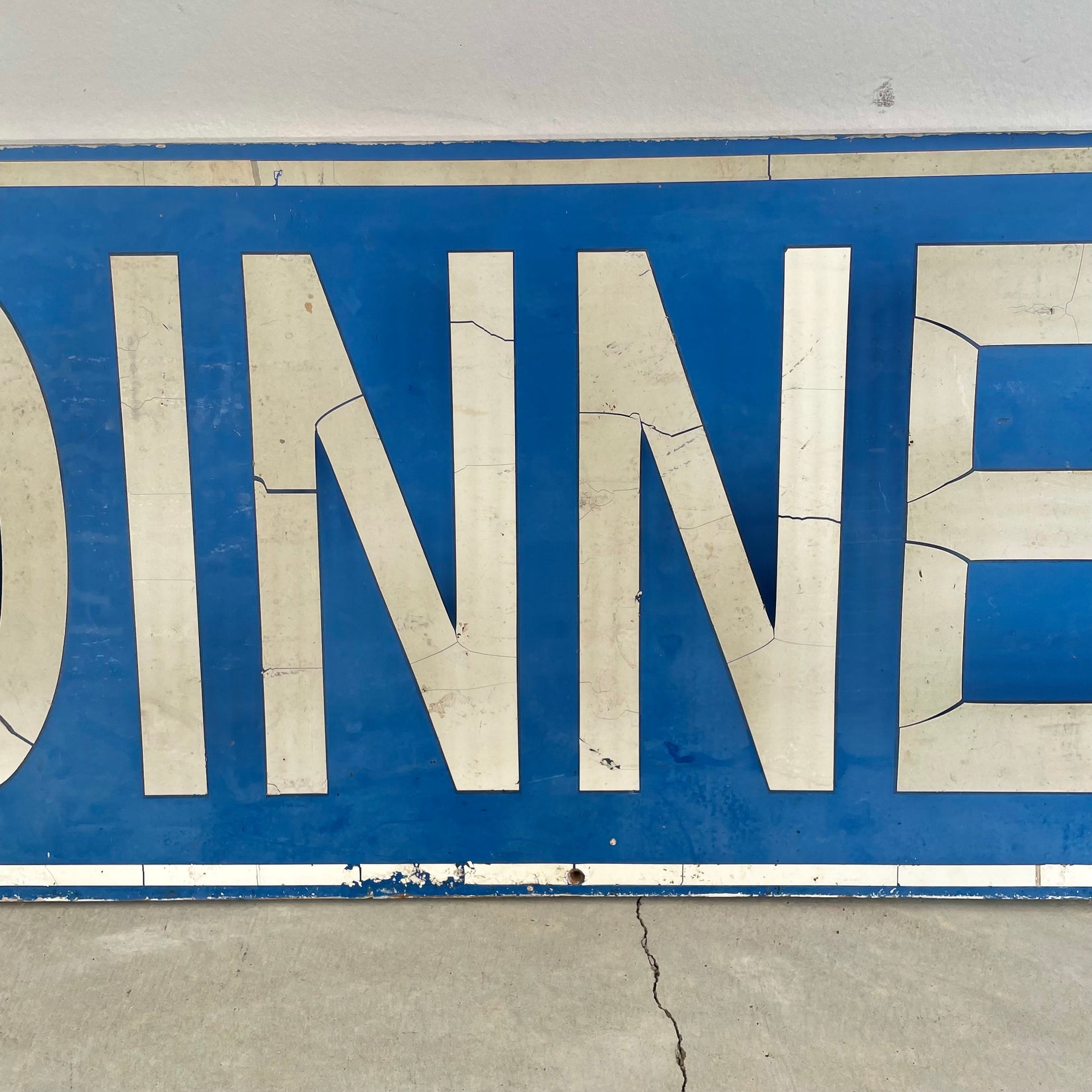 Wood 'Dinner' Sign, 1980s USA