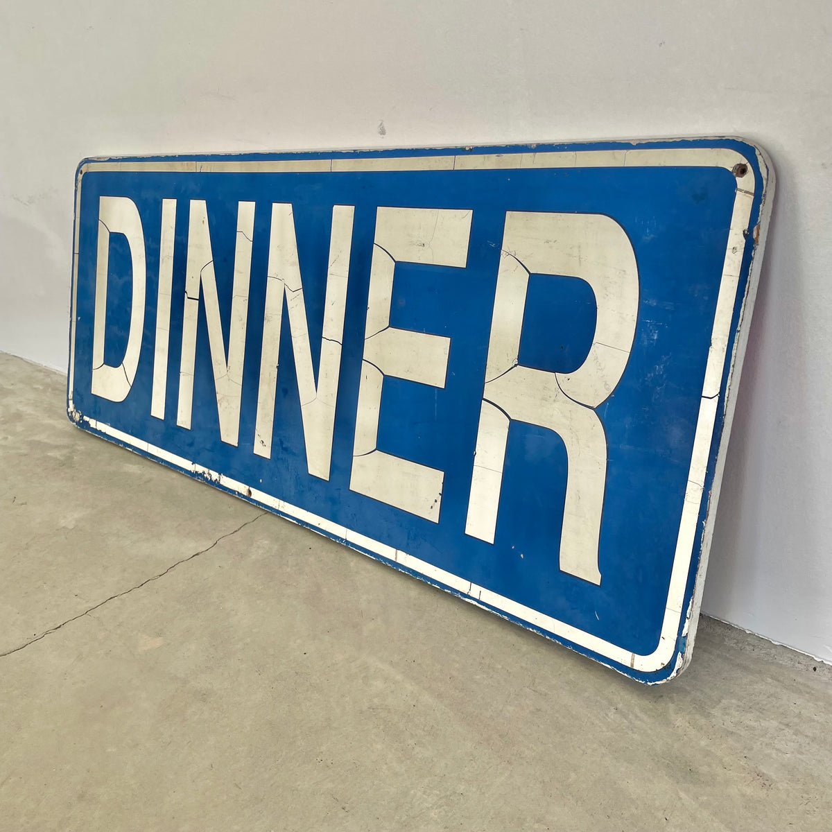 Dinner Set Sign Wood 'Dinner' Sign, 1980s USA