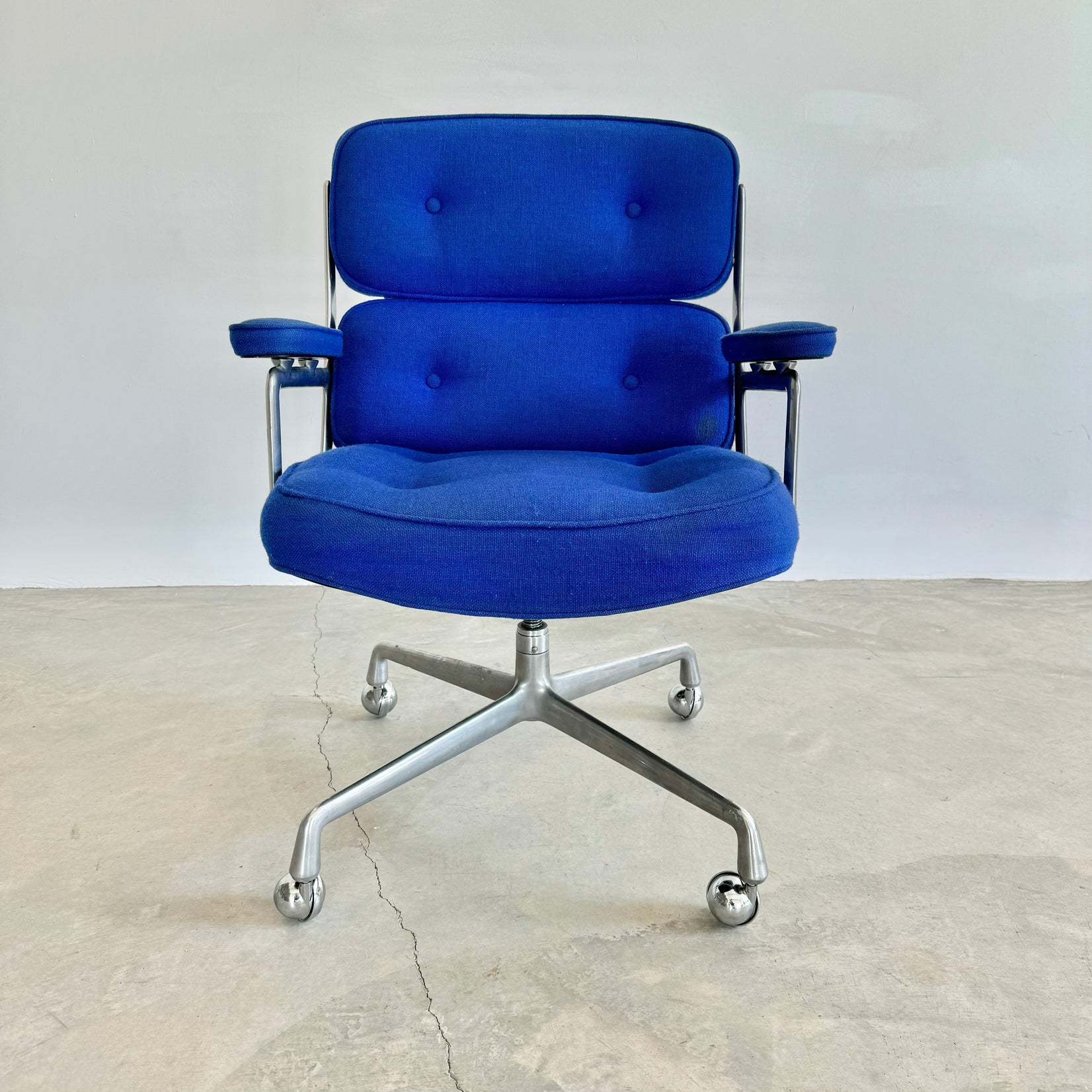 Time Life Chair in Navy Blue Burlap for Herman Miller