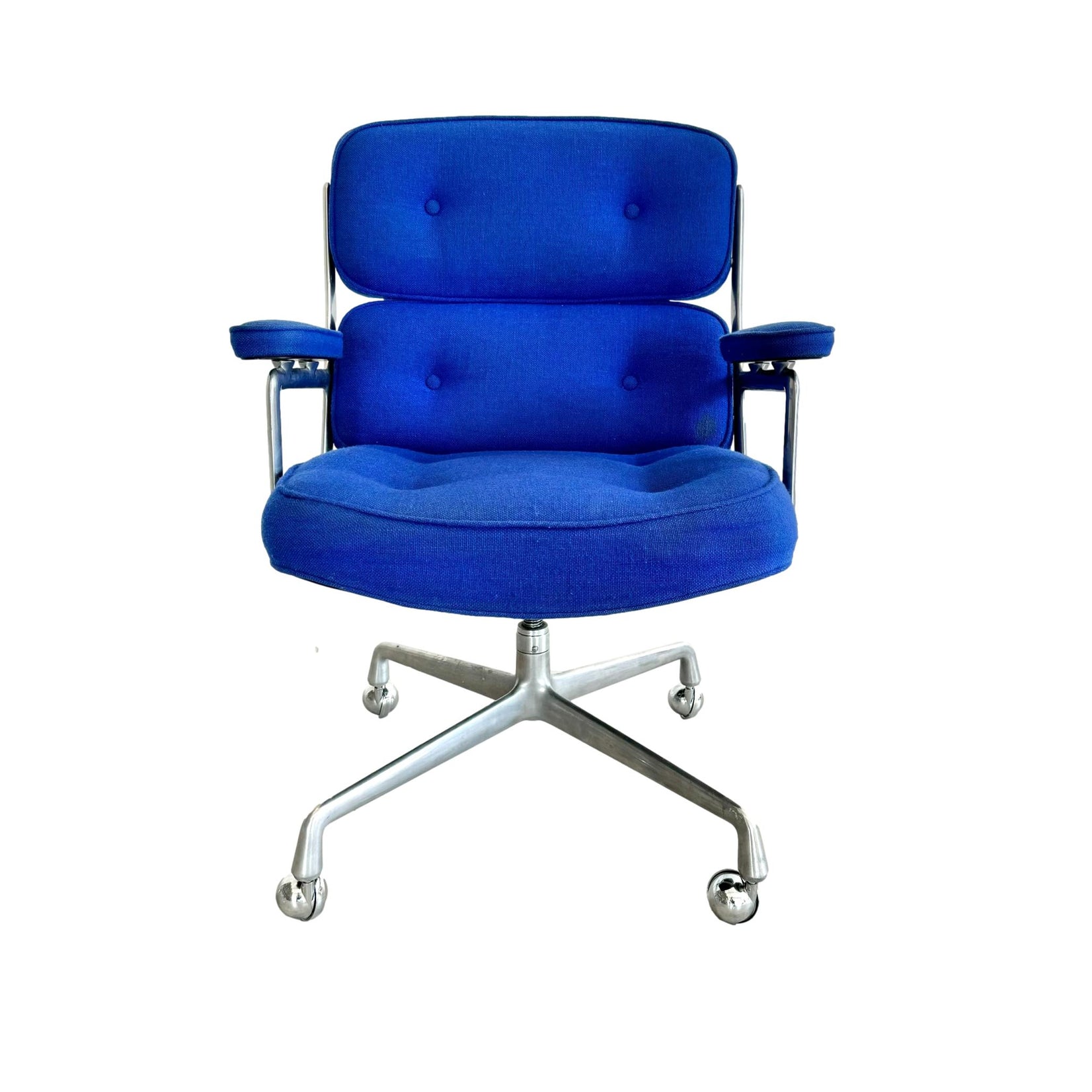 Time Life Chair in Navy Blue Burlap for Herman Miller