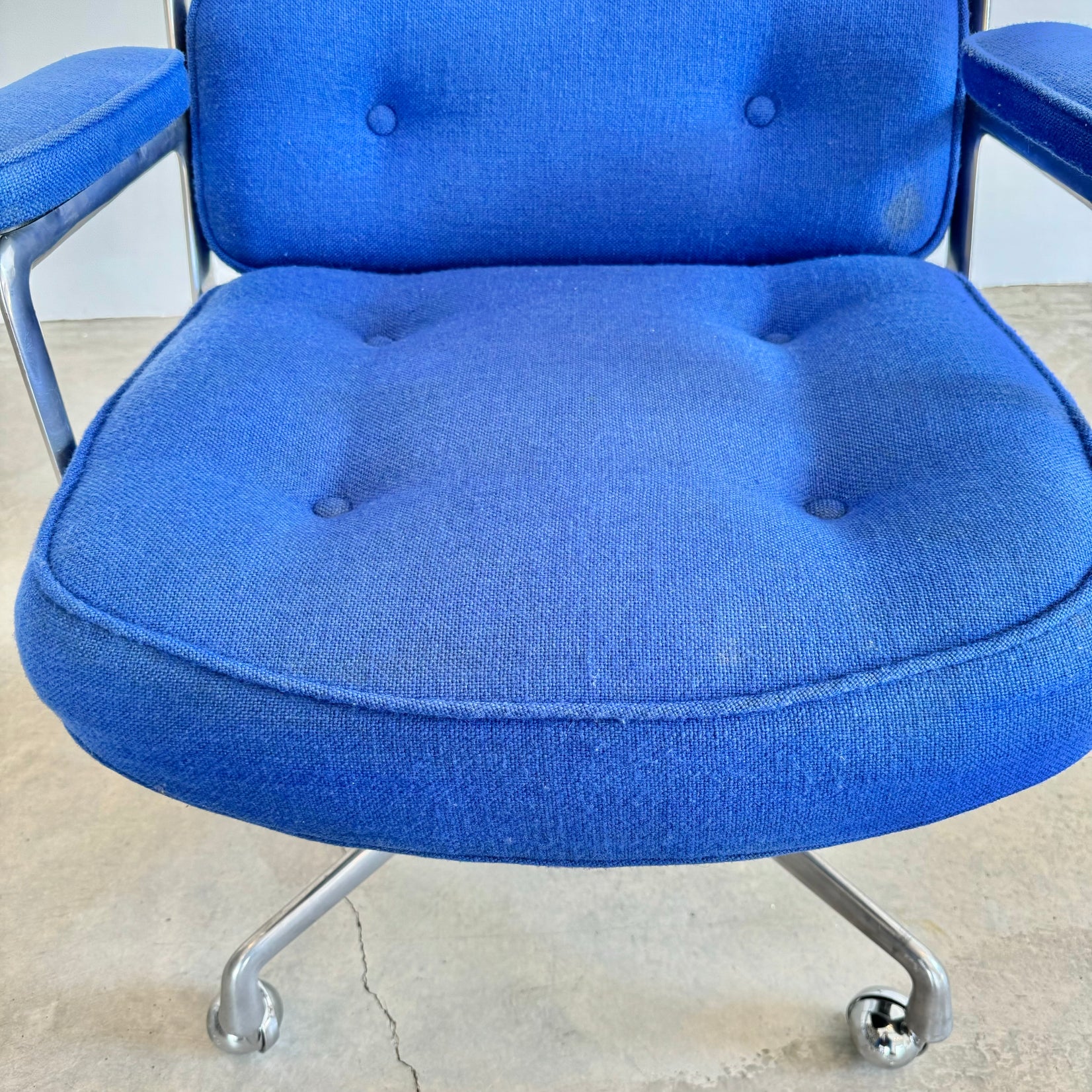 Time Life Chair in Navy Blue Burlap for Herman Miller