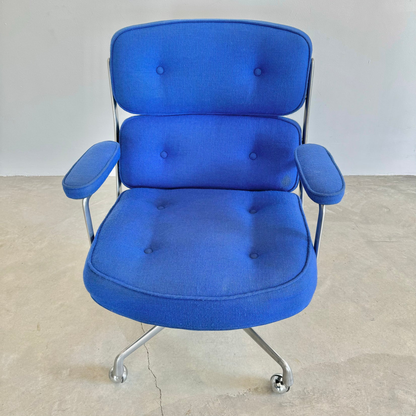 Time Life Chair in Navy Blue Burlap for Herman Miller