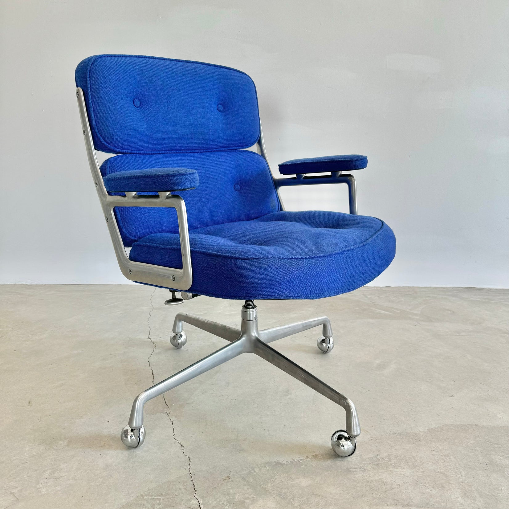 Time Life Chair in Navy Blue Burlap for Herman Miller