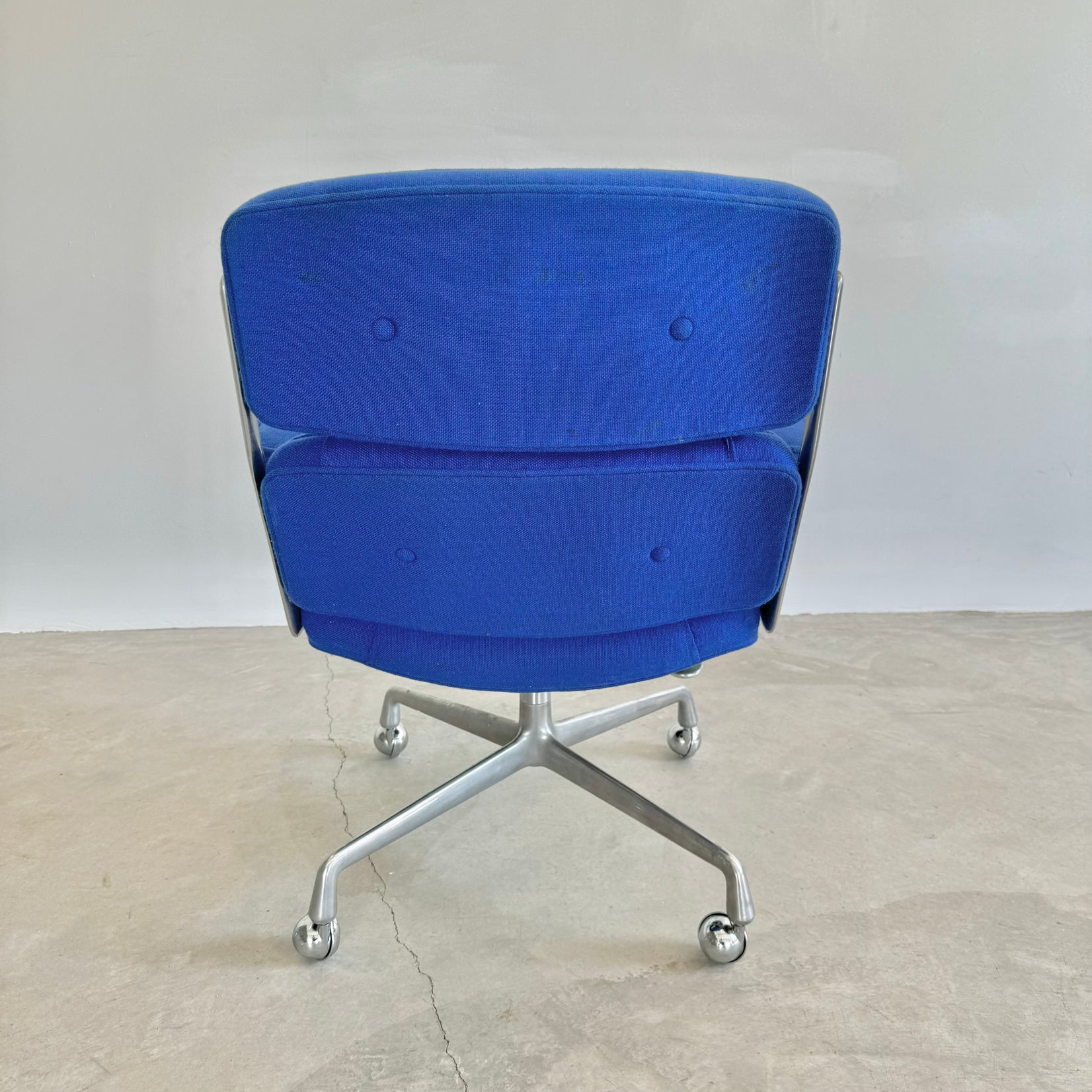 Time Life Chair in Navy Blue Burlap for Herman Miller