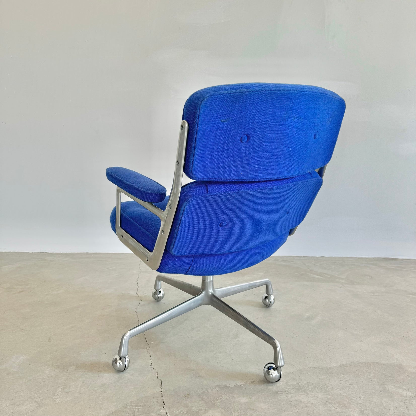 Time Life Chair in Navy Blue Burlap for Herman Miller