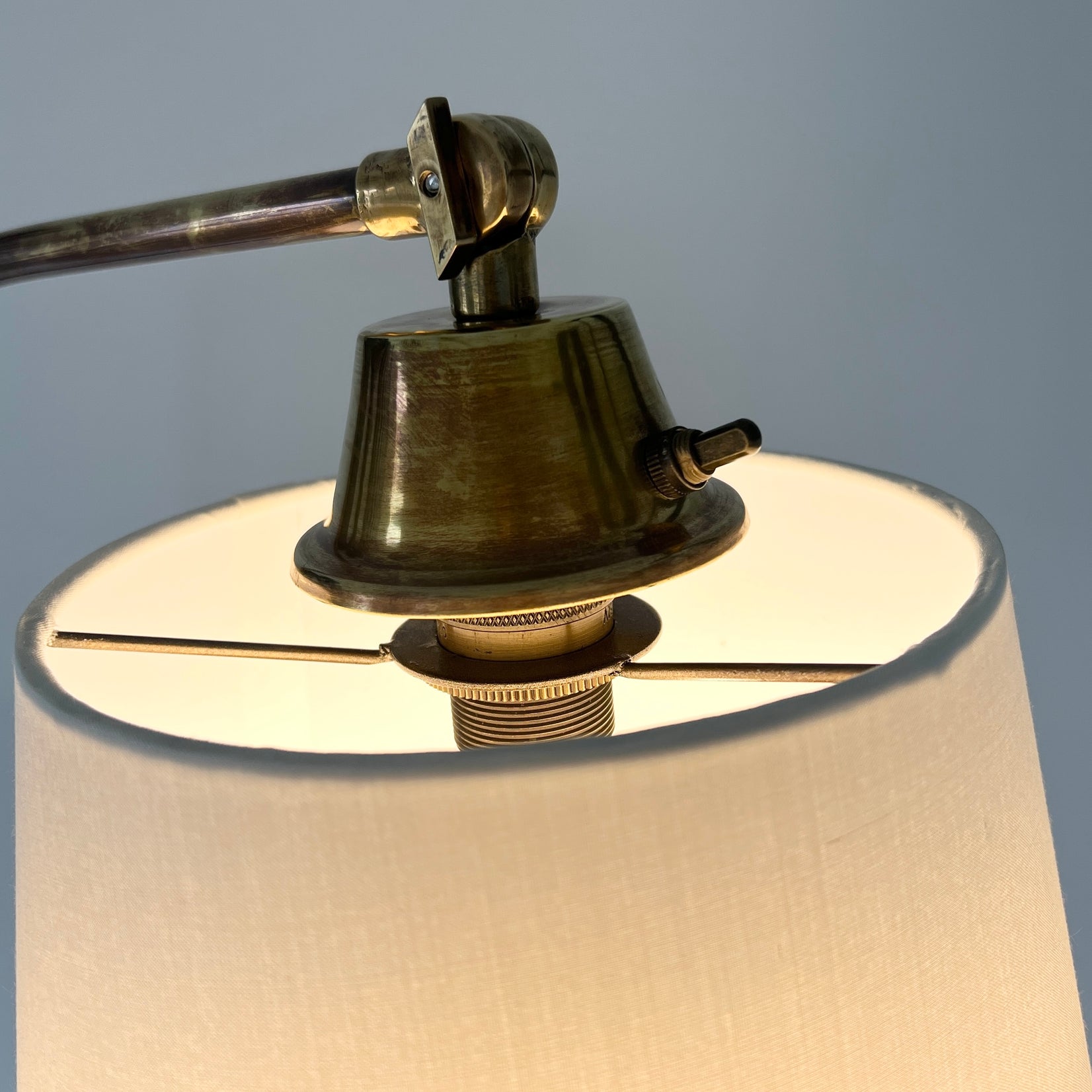 Tan Leather Floor Lamp