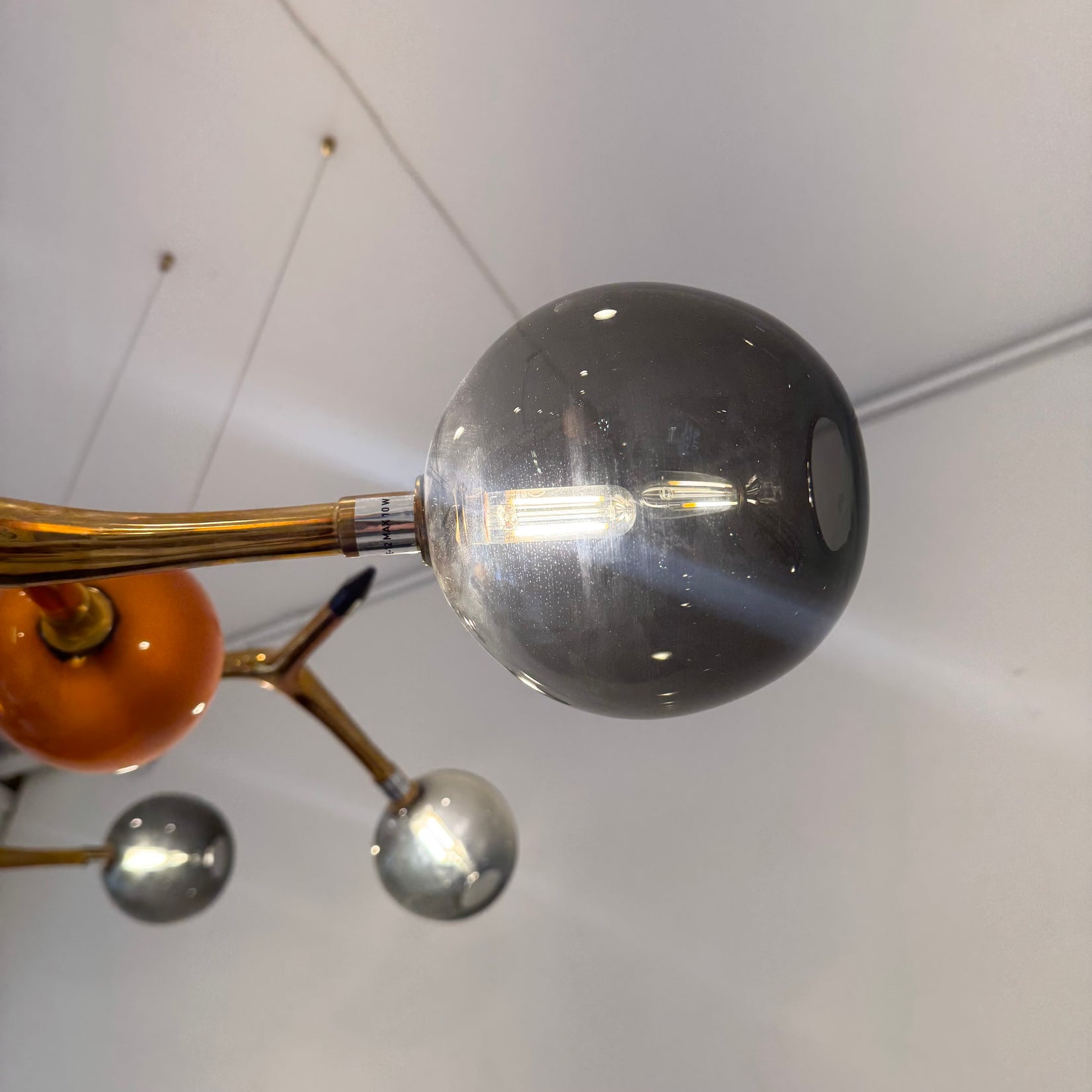 Mantis 13 Bronze and Glass Chandelier