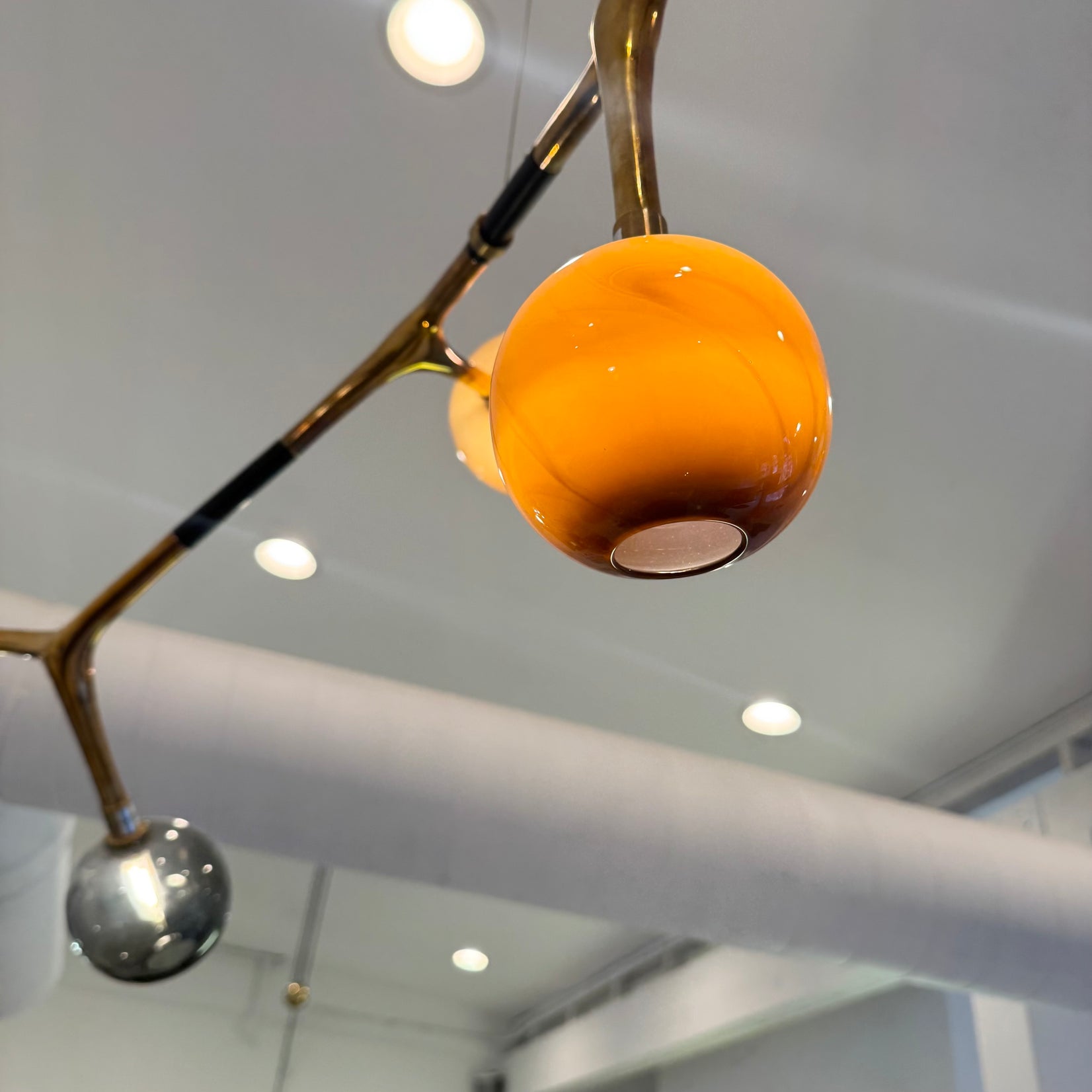 Mantis 13 Bronze and Glass Chandelier