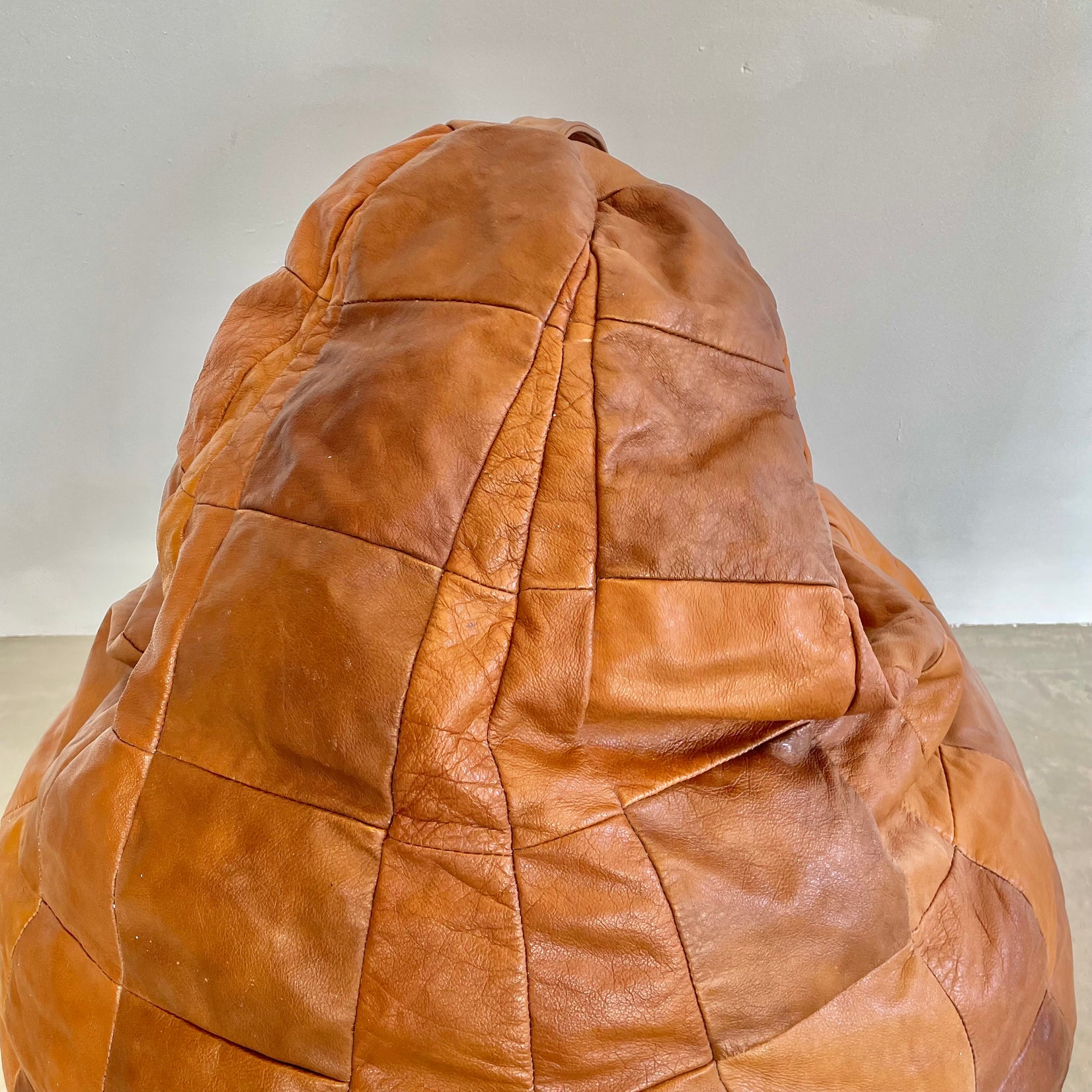 De Sede Brown Patchwork Leather Beanbag, 1970s Switzerland