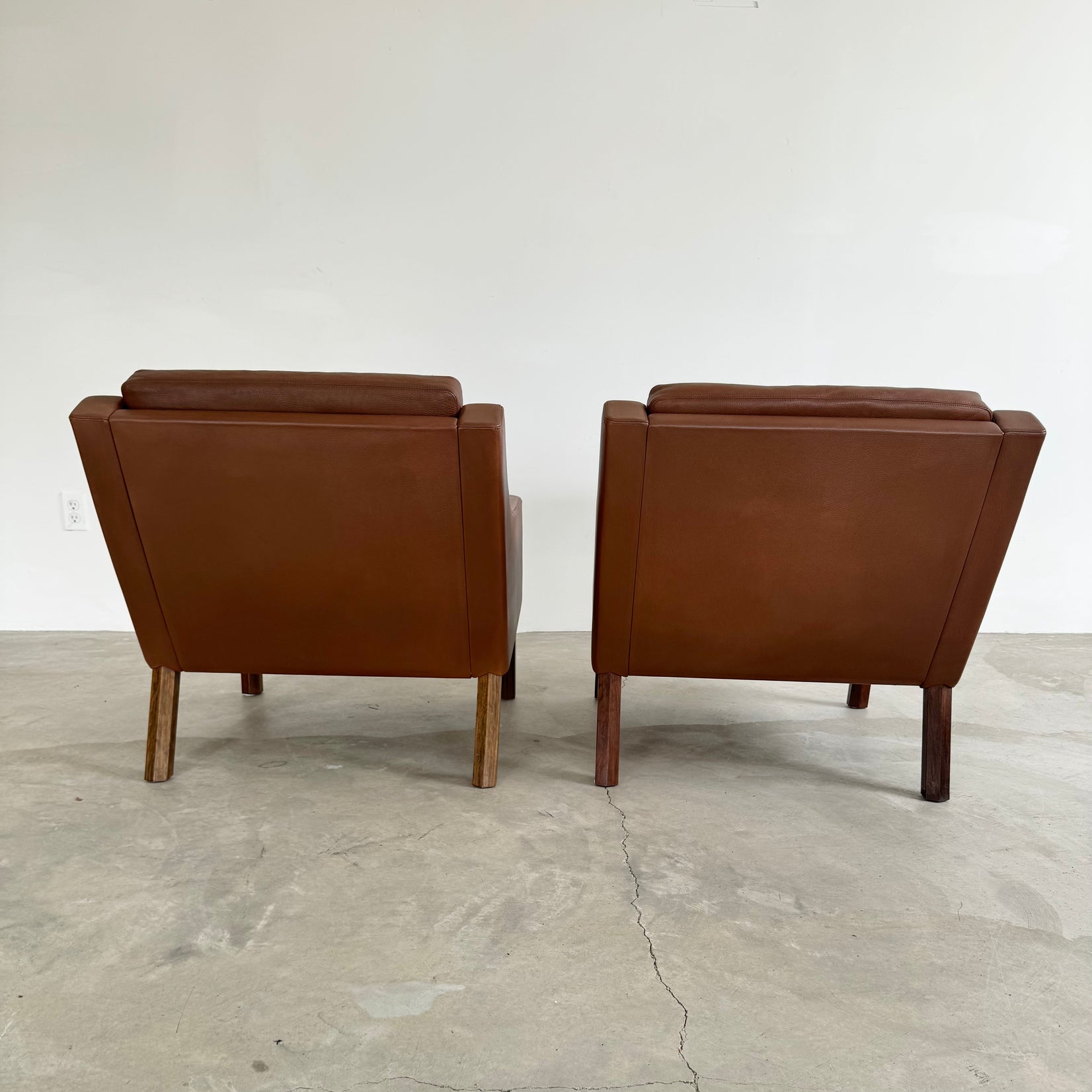 Chocolate Brown Leather Lounge Chairs