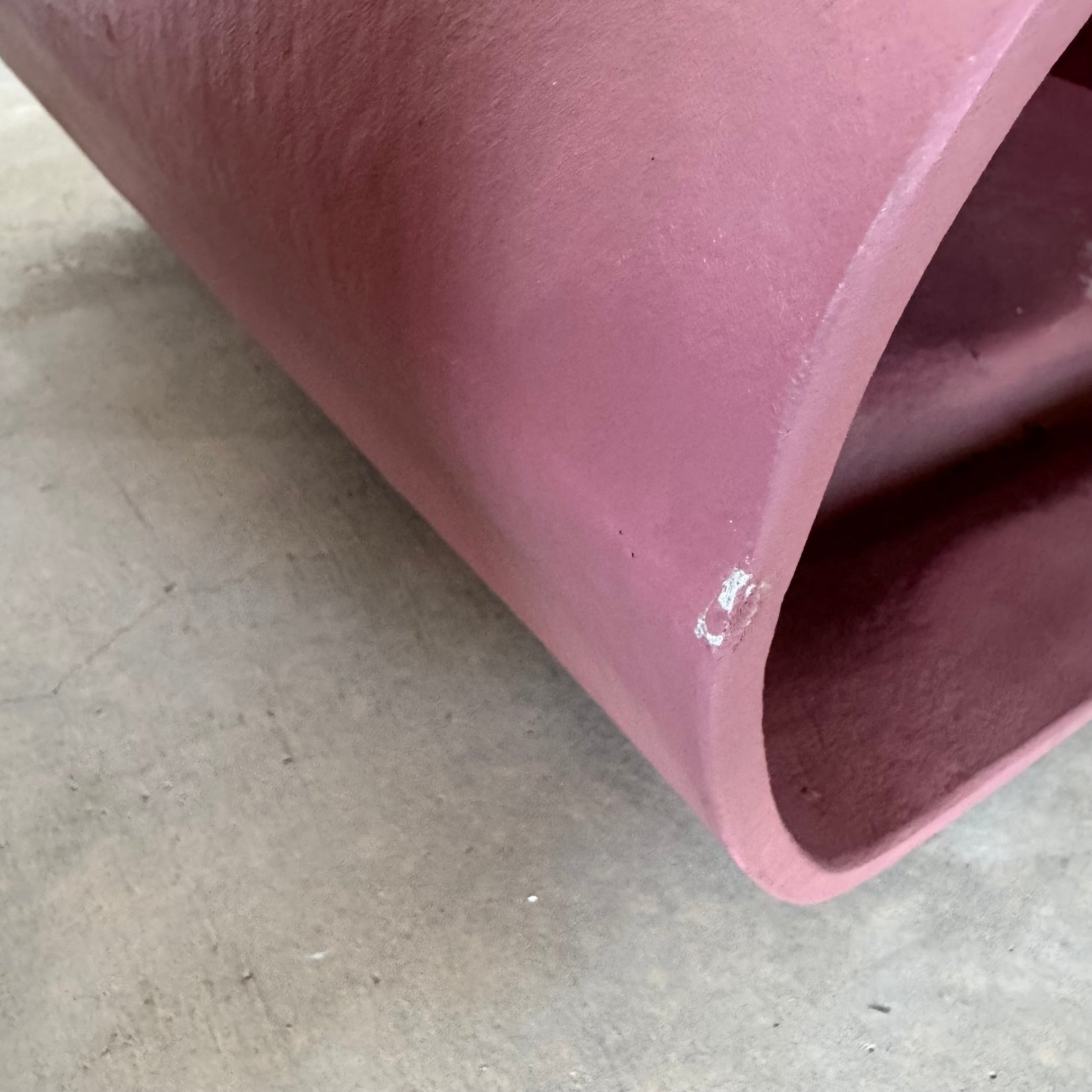 Pair of Pink Concrete Loop Chairs