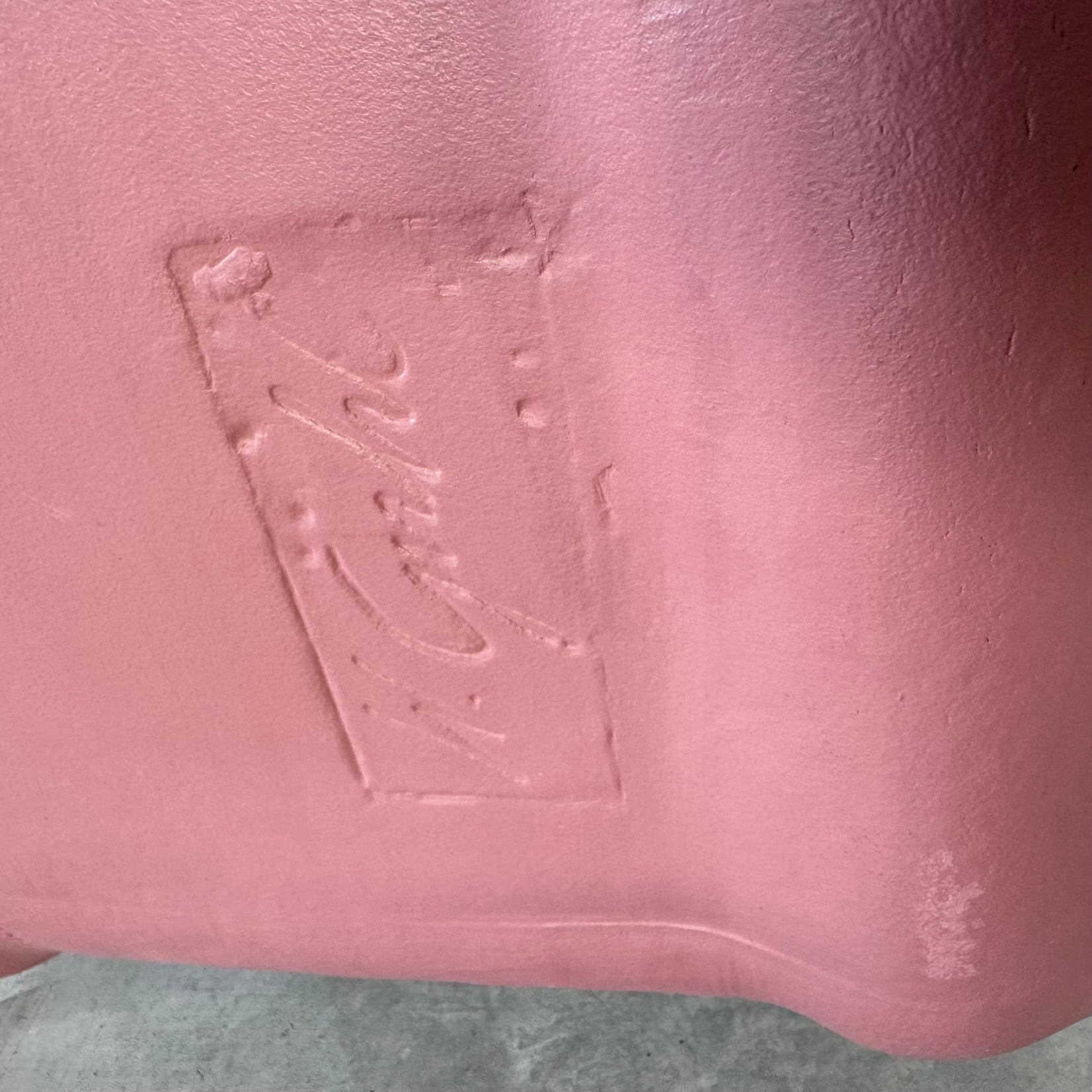 Pair of Pink Concrete Loop Chairs