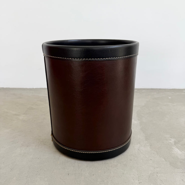Leather Waste Basket