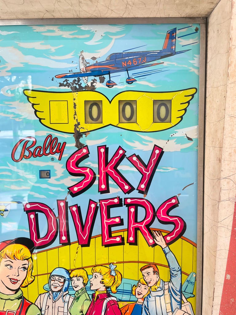 Sky Divers Pinball Arcade Game, 1964 USA
