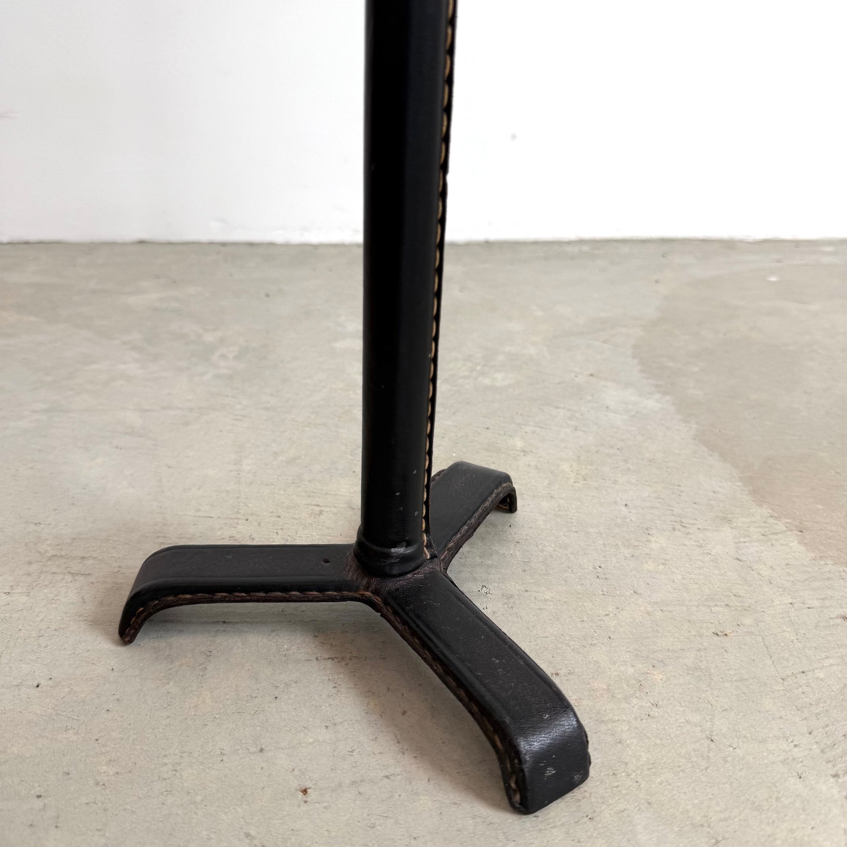 Leather and Glass Cocktail Table