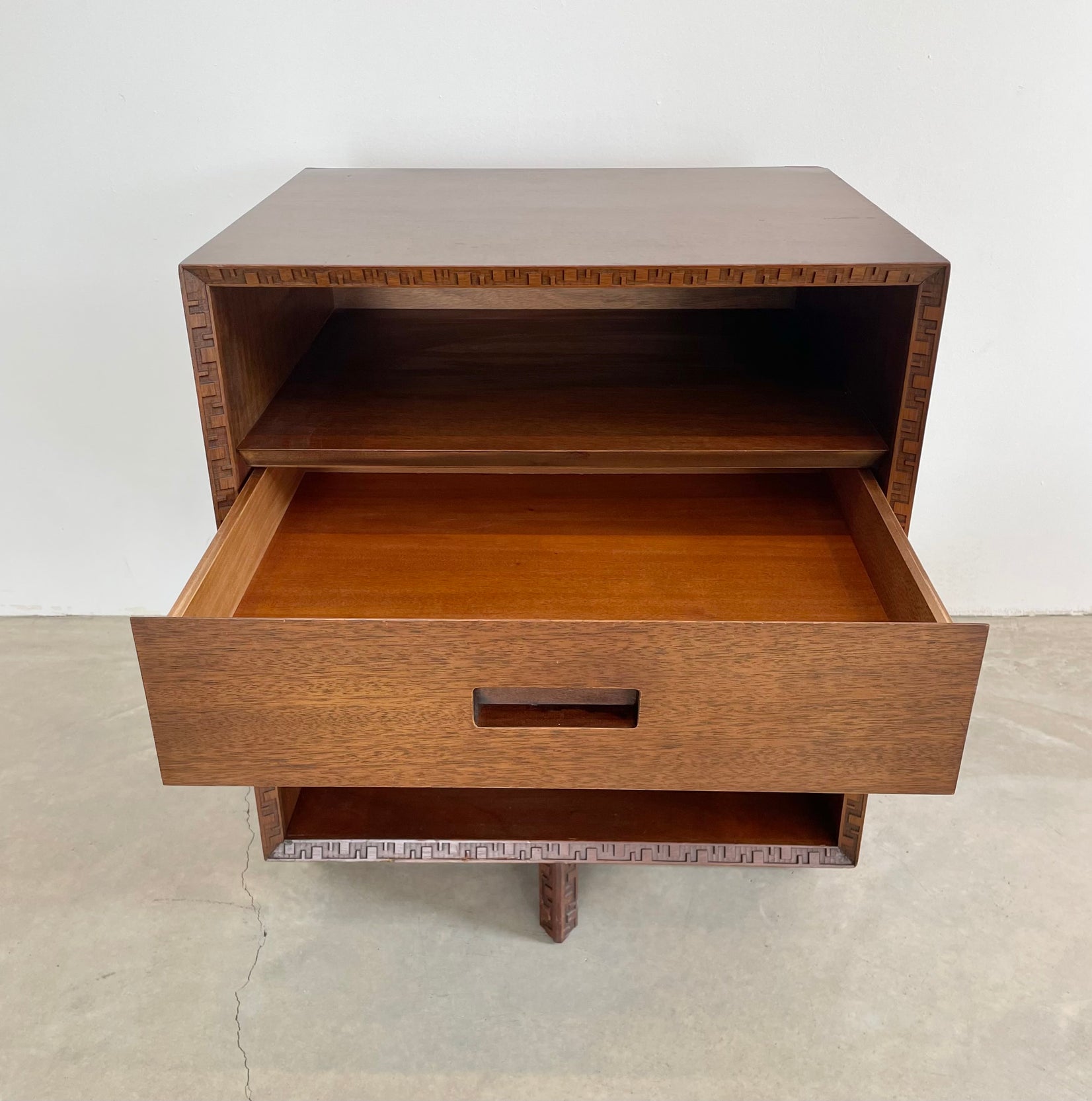 Frank Lloyd Wright “Taliesin” Nightstand/Side Table for Heritage-Henredon, 1955