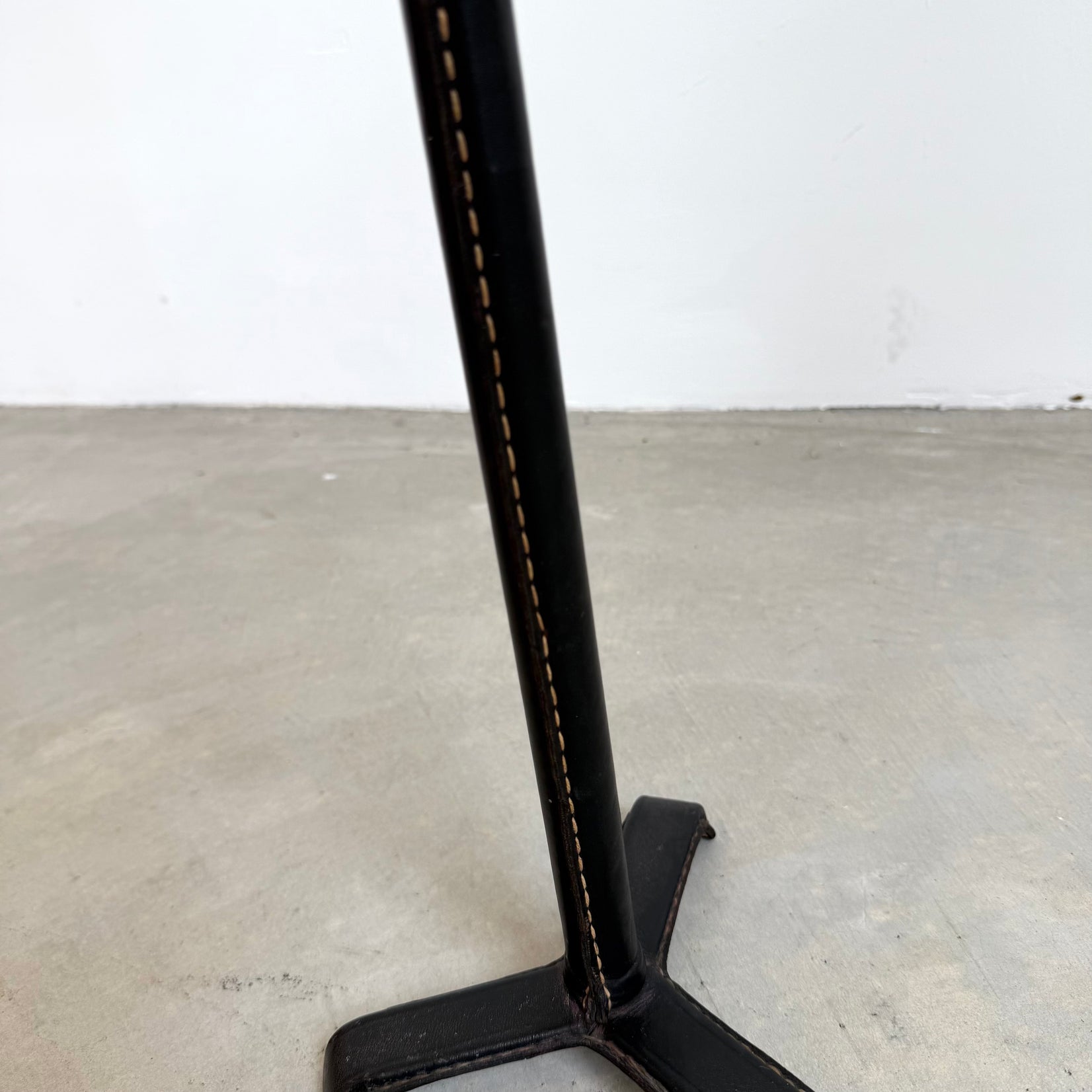 Leather and Glass Cocktail Table
