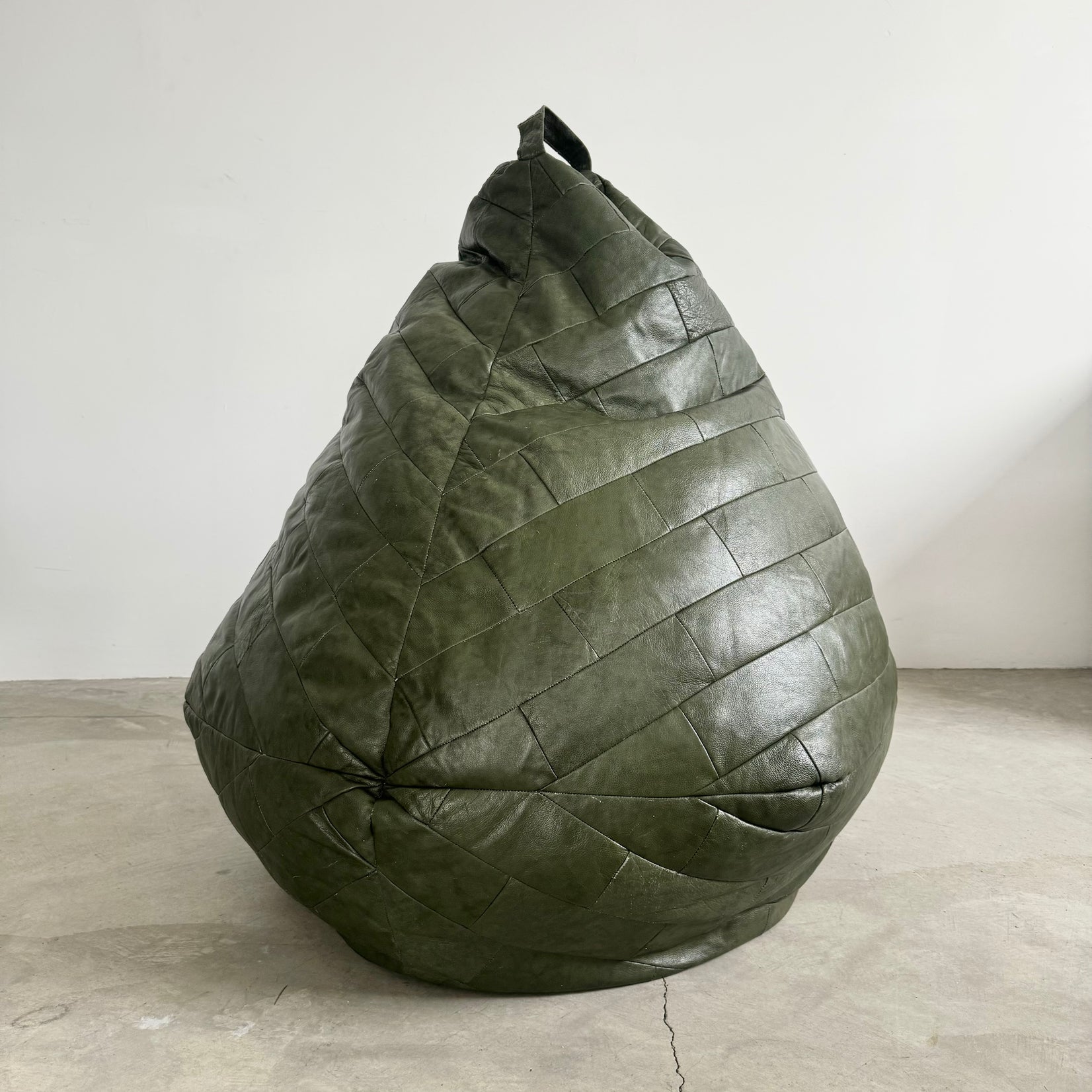 De Sede Forest Green Patchwork Leather Beanbag