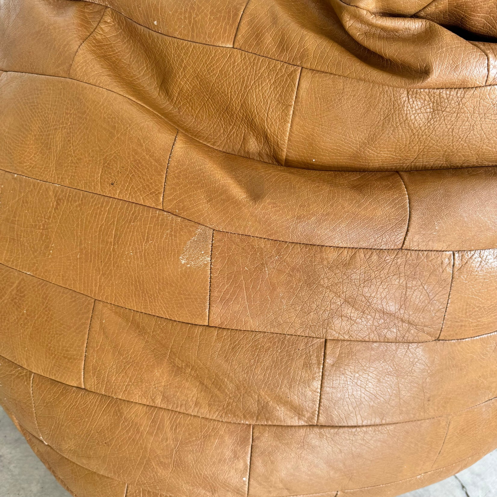 De Sede Caramel Patchwork Leather Beanbag