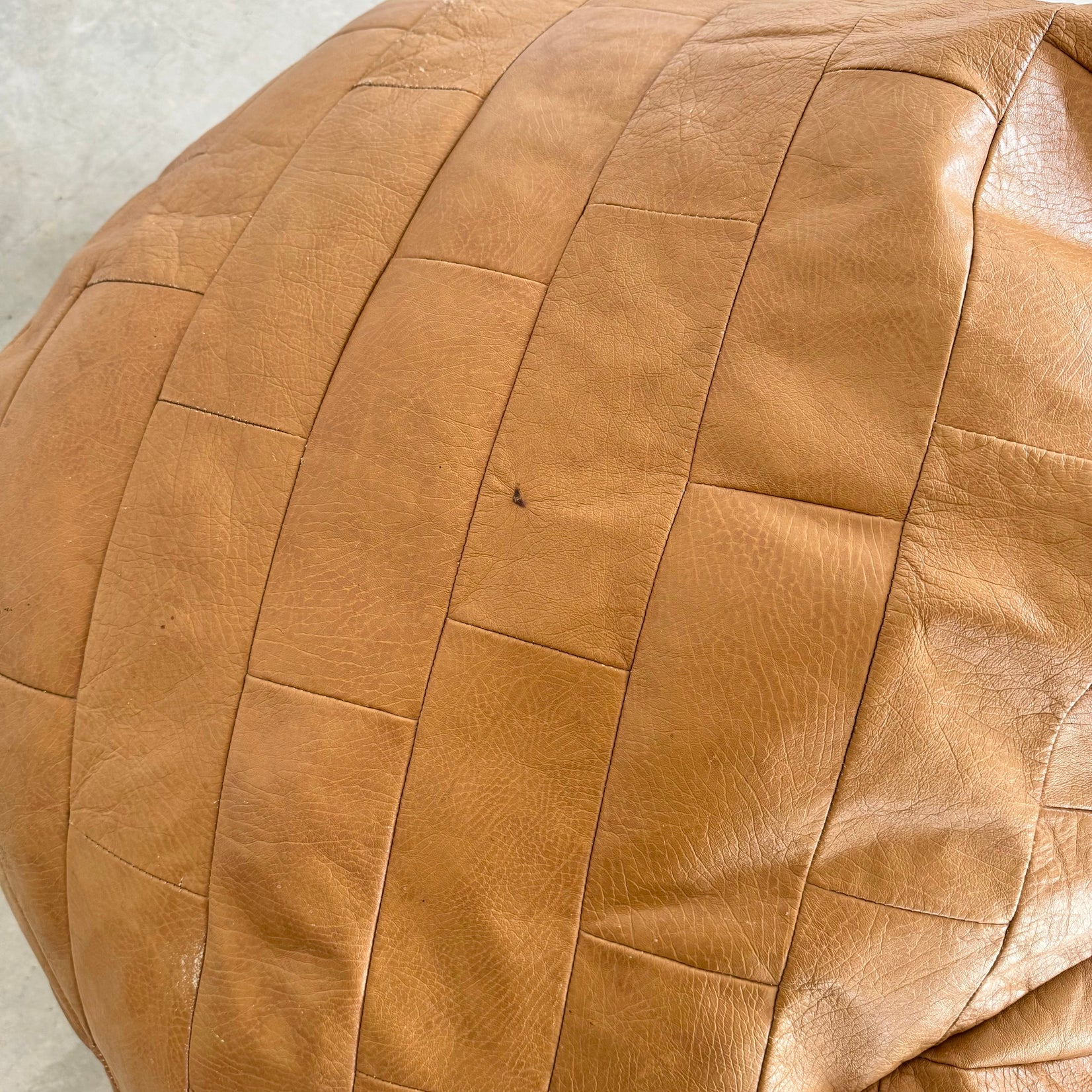 De Sede Caramel Patchwork Leather Beanbag