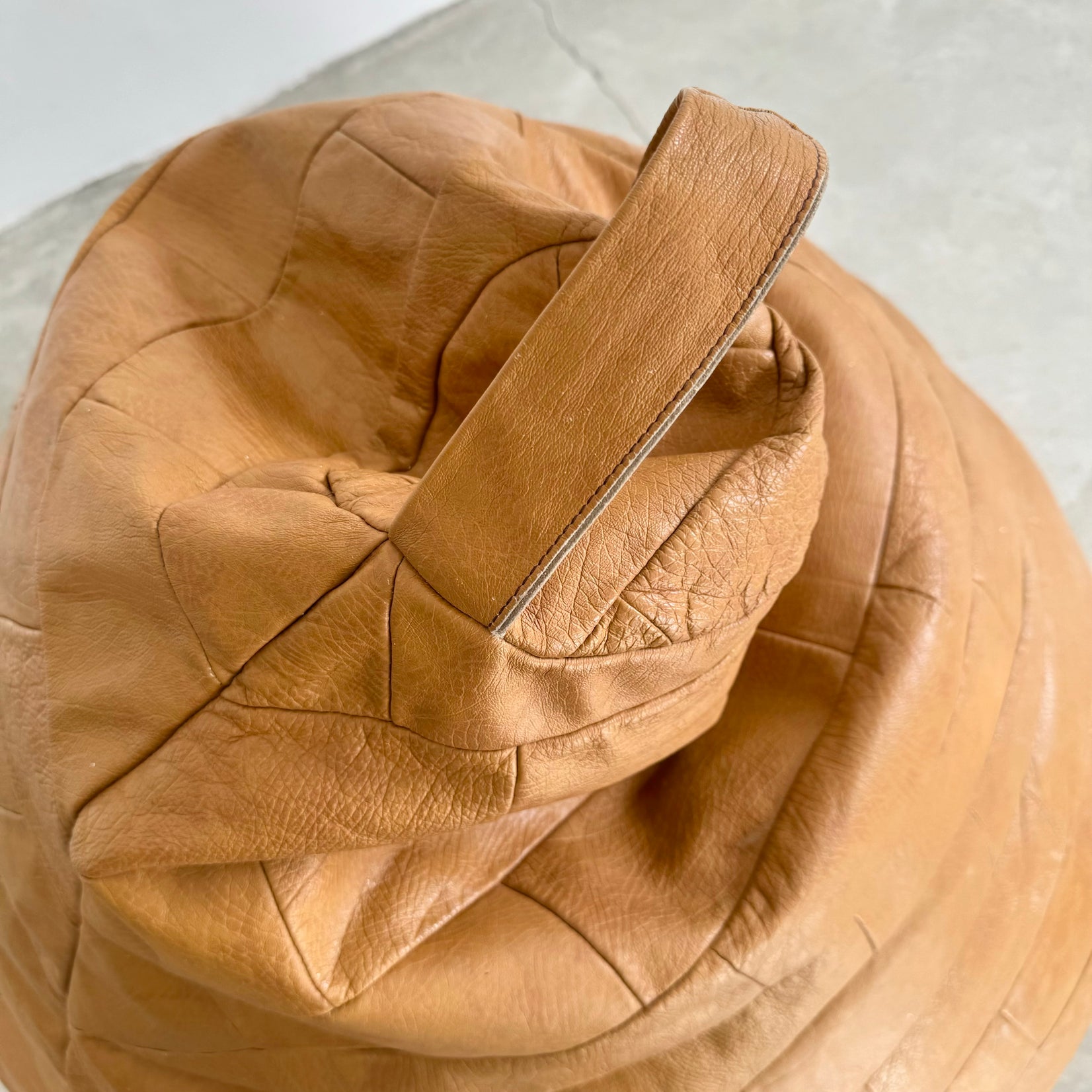 De Sede Caramel Patchwork Leather Beanbag