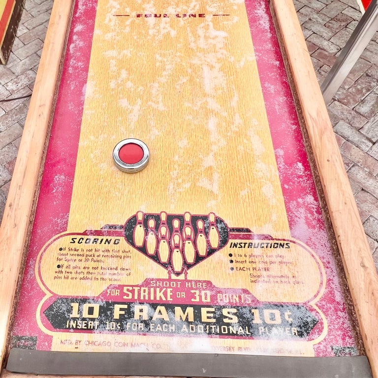 Chicago Coin's 10th Frame "Special Bowler" Arcade Game, 1949 USA