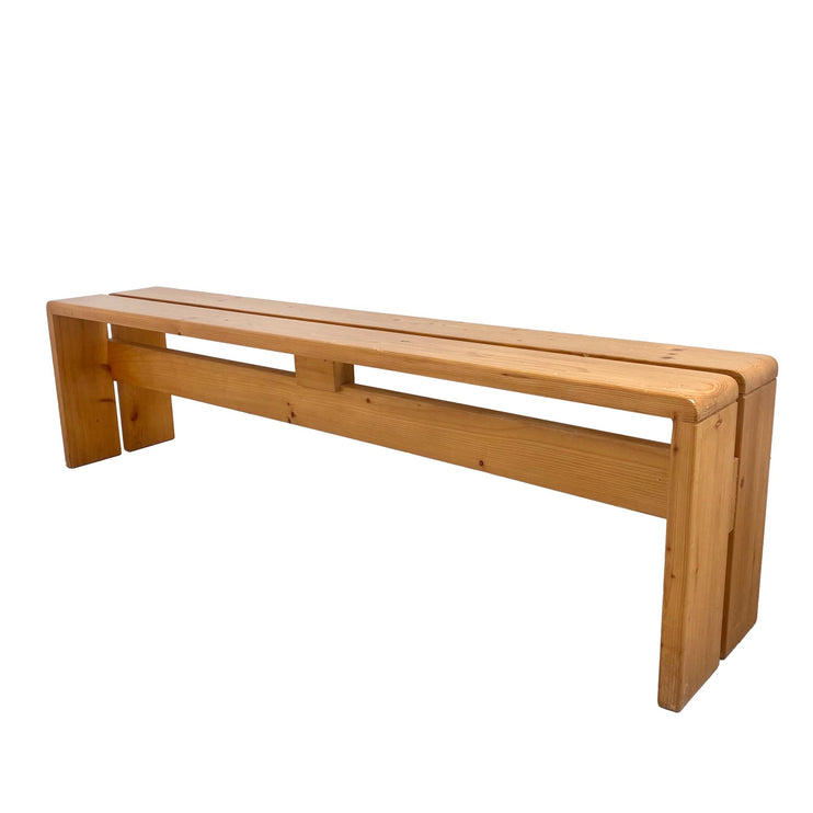 Charlotte Perriand Long Pine Bench for Les Arcs, 1970s France