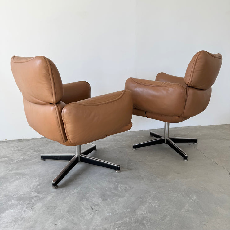 Tan Leather Desk Chair