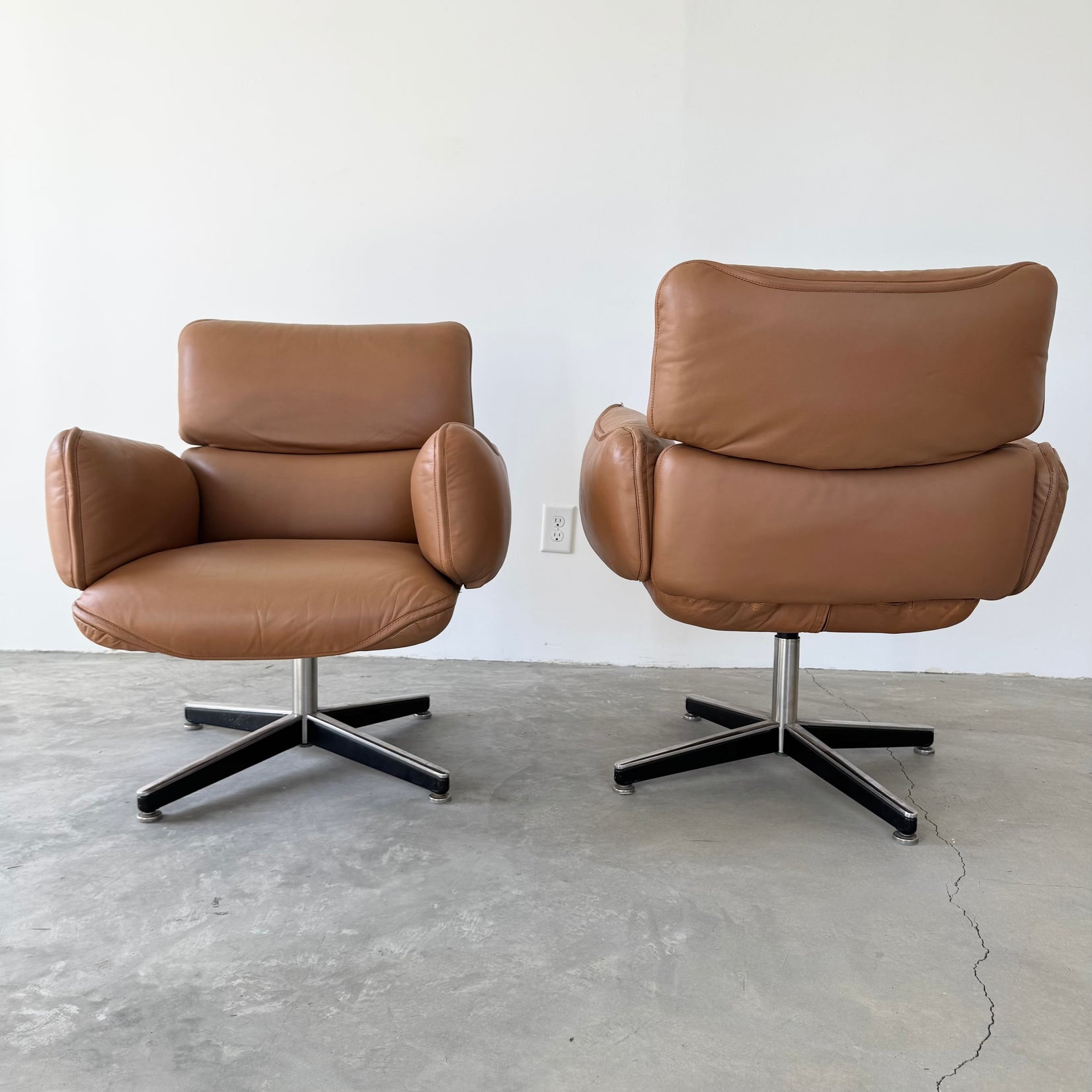 Tan Leather Desk Chair